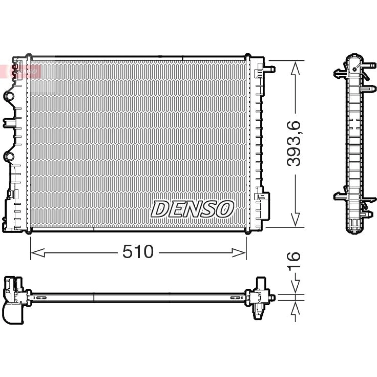 DENSO Kühler, Motorkühlung DRM23120