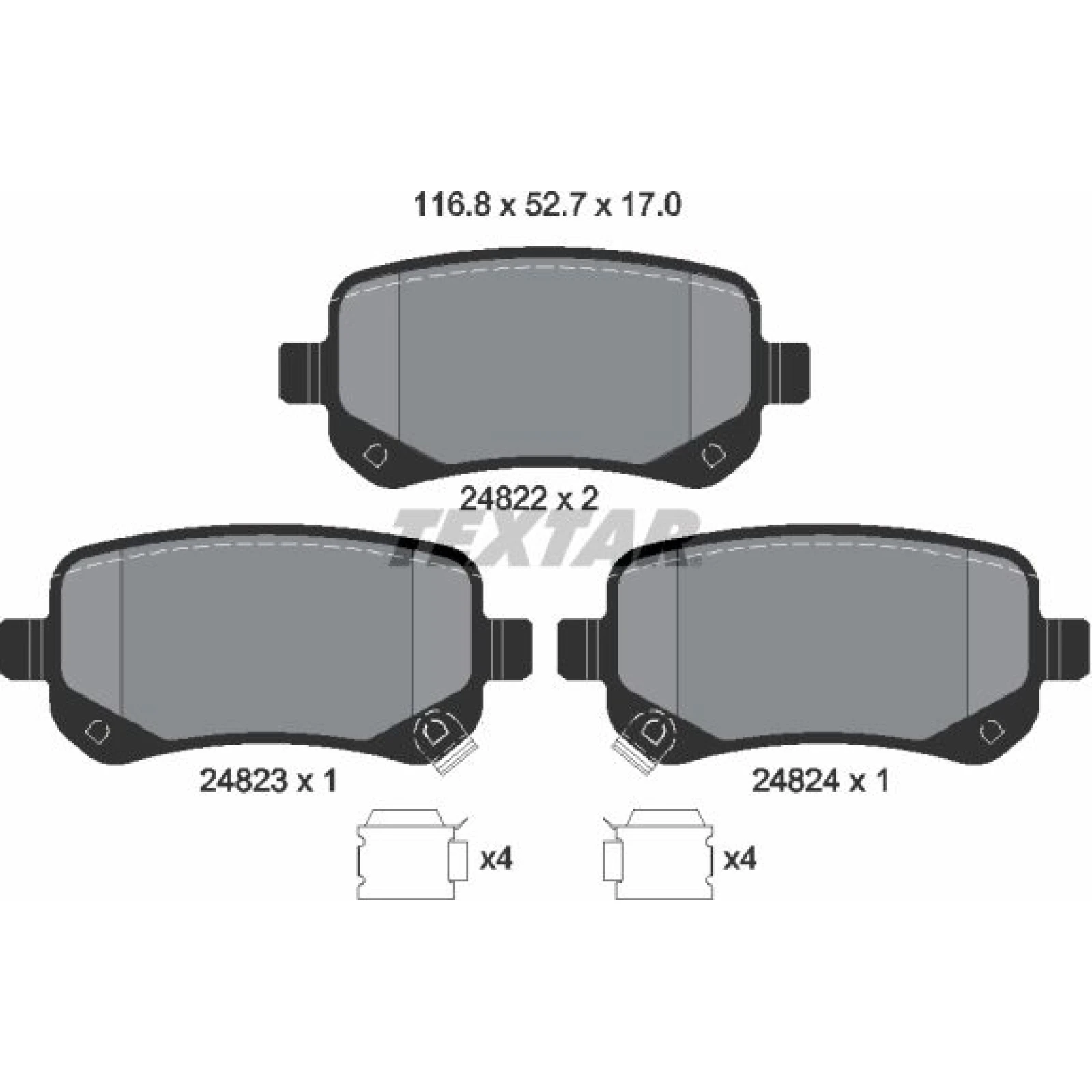 Bremsbelagsatz Chrysler T. Grand Voyager 2.8 Crd/3.3-3.8 07 2482201