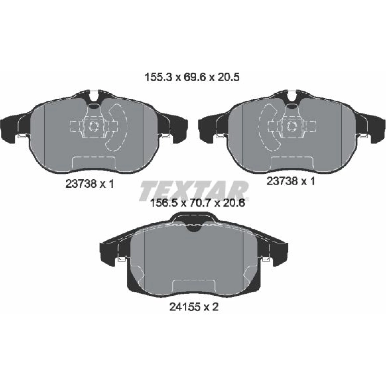Bremsbelagsatz Opel P. Vectra C Ab Nr. 610000 2415501