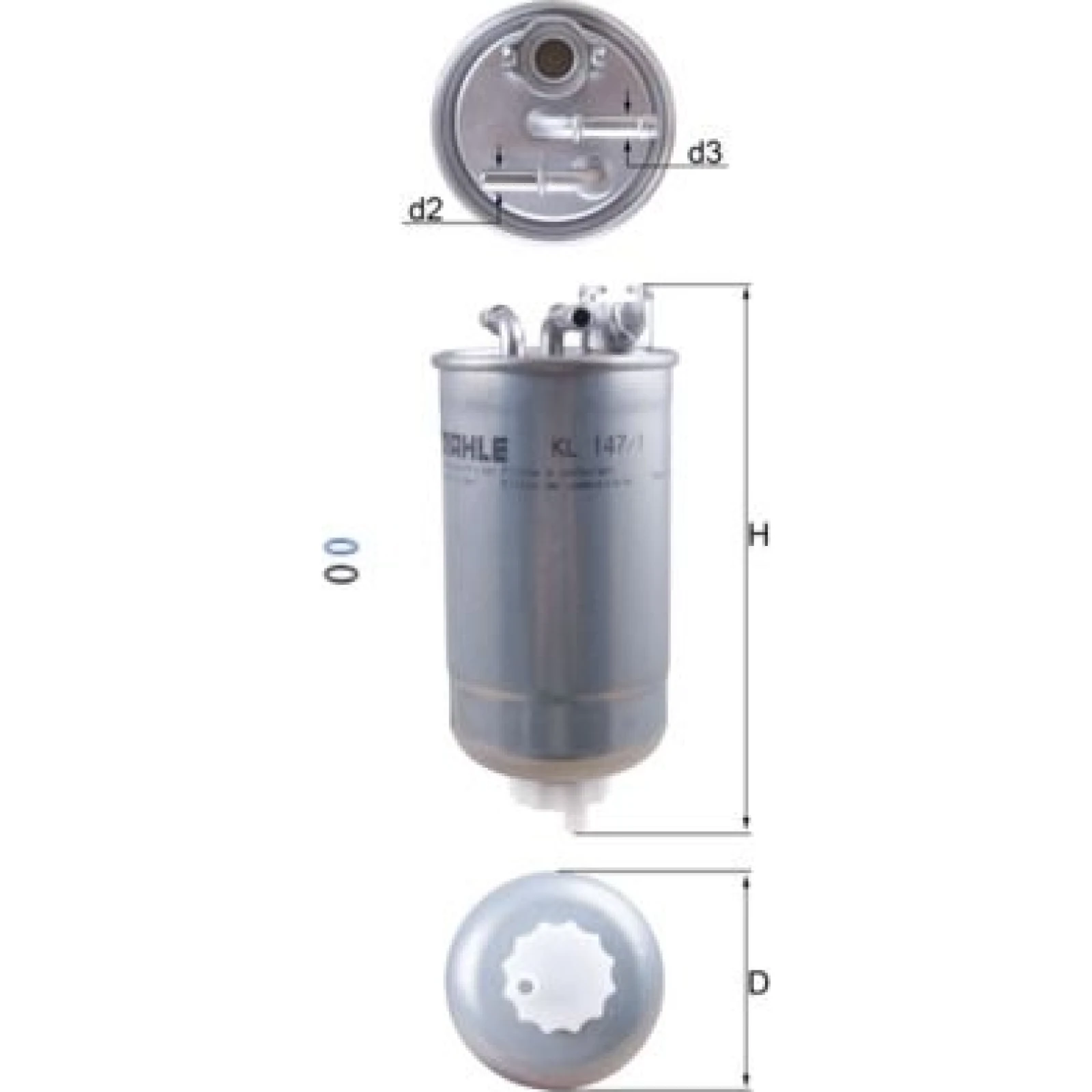 MAHLE Kraftstofffilter KL 147/1D