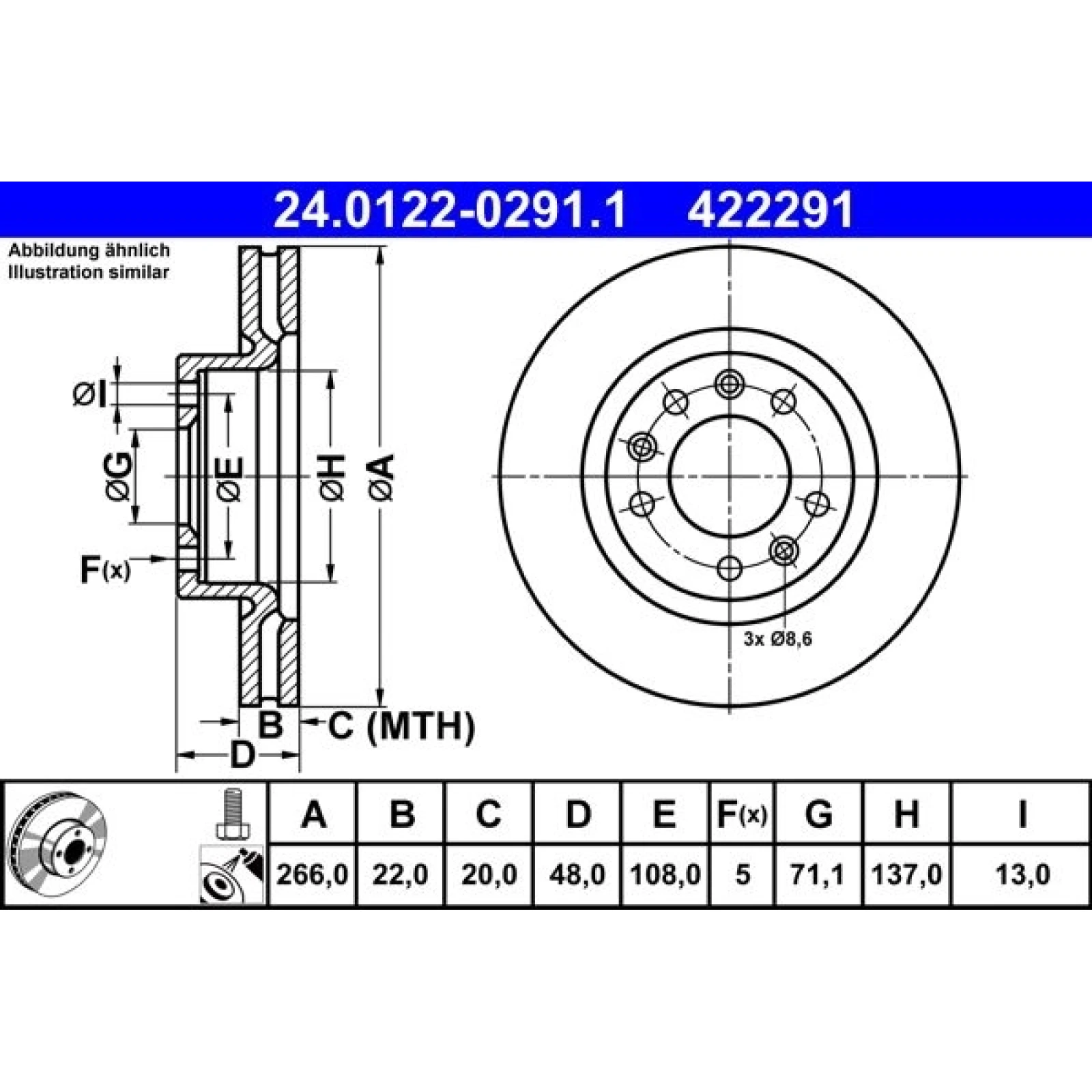 Bremsscheibe 24.0122-0291.1