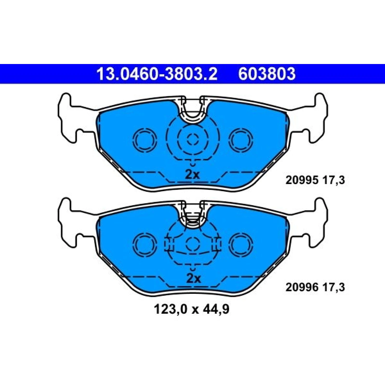 Bremsbelagsatz Bmw T. 3/5/7/Z3 85-03 13.0460-3803.2