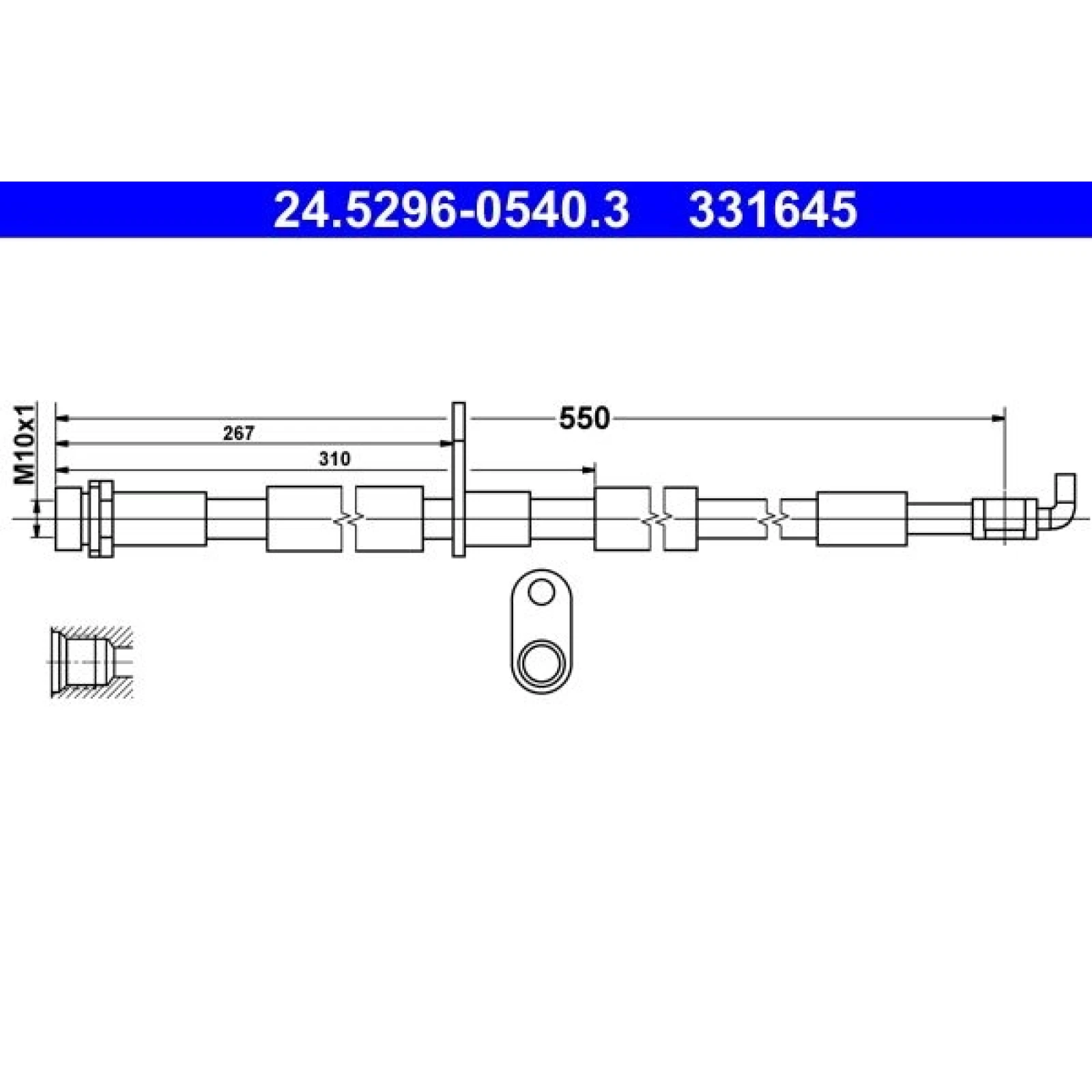 Bremsschlauch 24.5296-0540.3