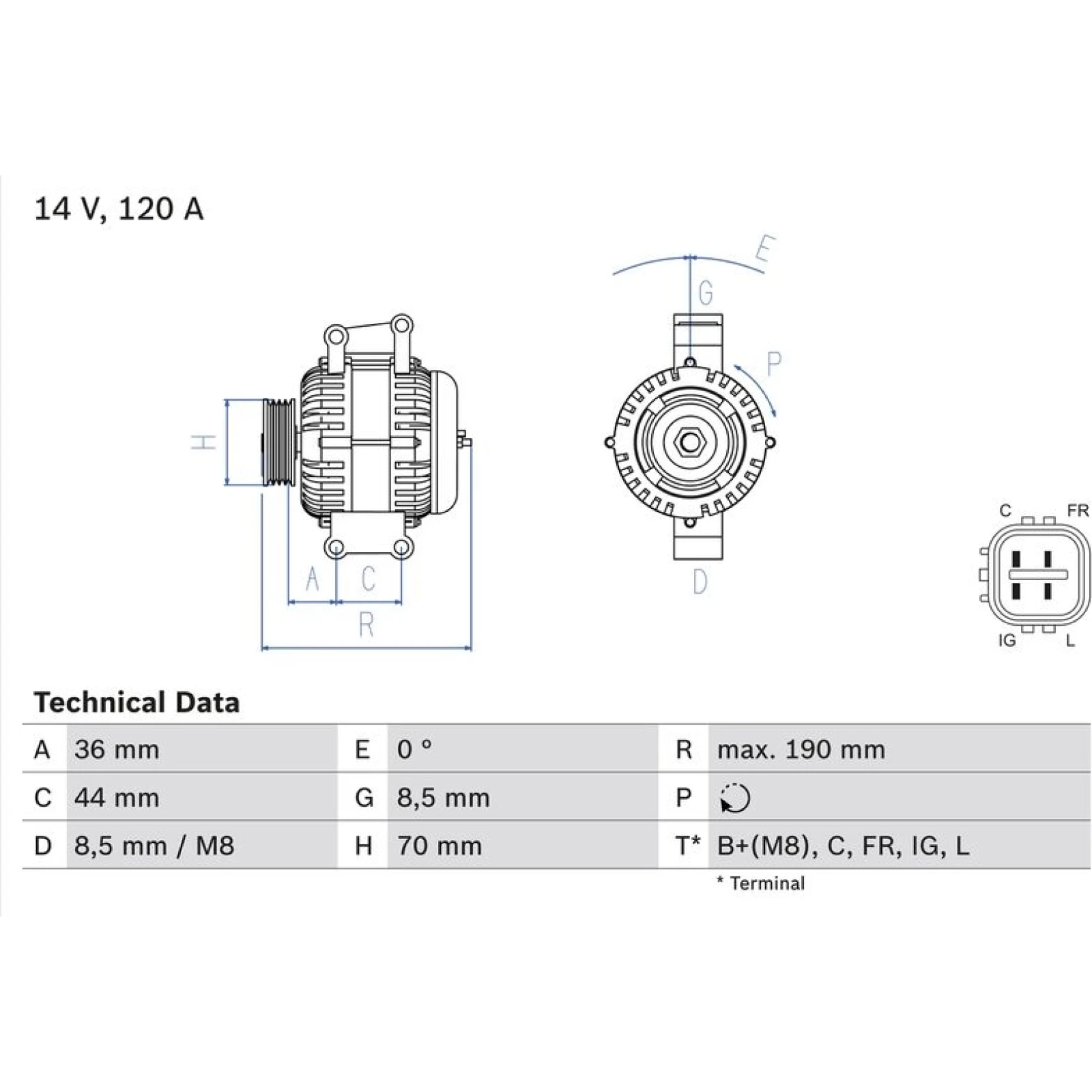 Lichtmaschine 0 986 082 050