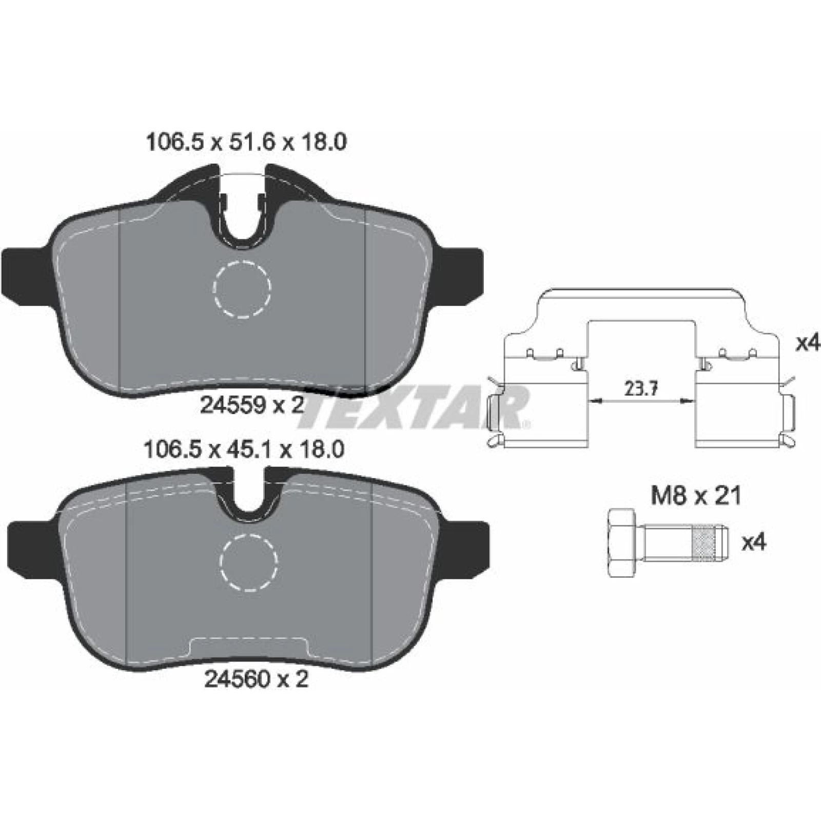 Bremsbelagsatz Bmw T. E89 Z4 09 2455901