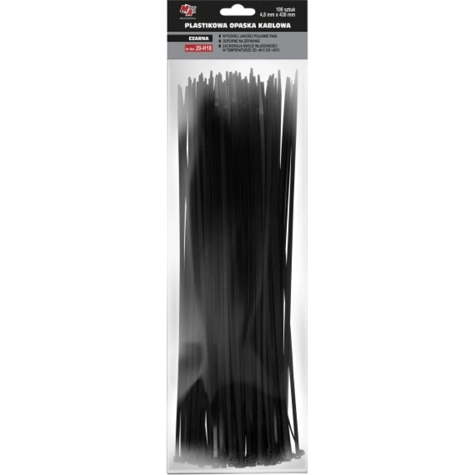 Kabelbinder 4,8X430 (1 Pack 100 Stück) Schwarz 20-H18
