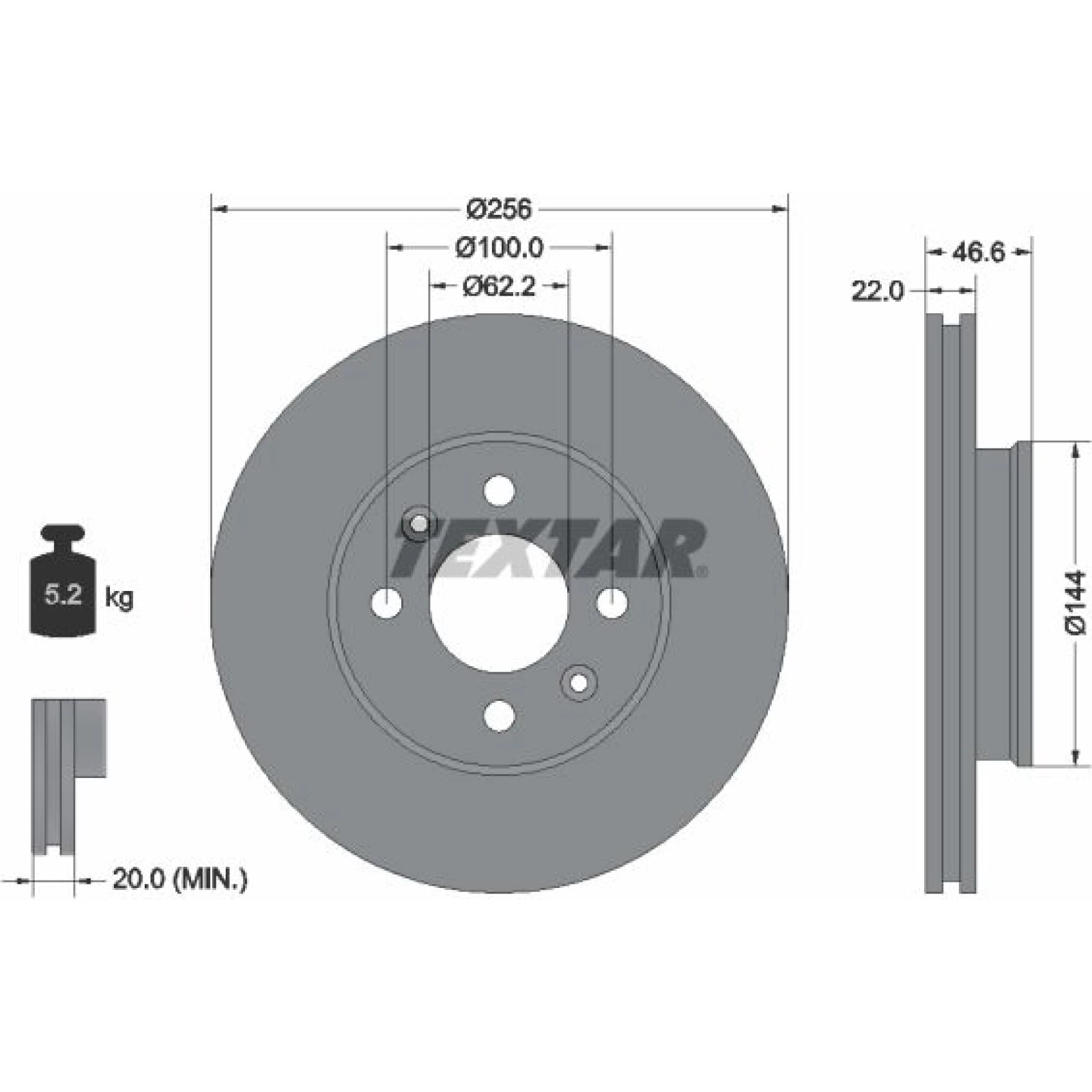 Bremsscheibe Hyundai P. Accent 05-/I20 08- Mit Esp 92164703