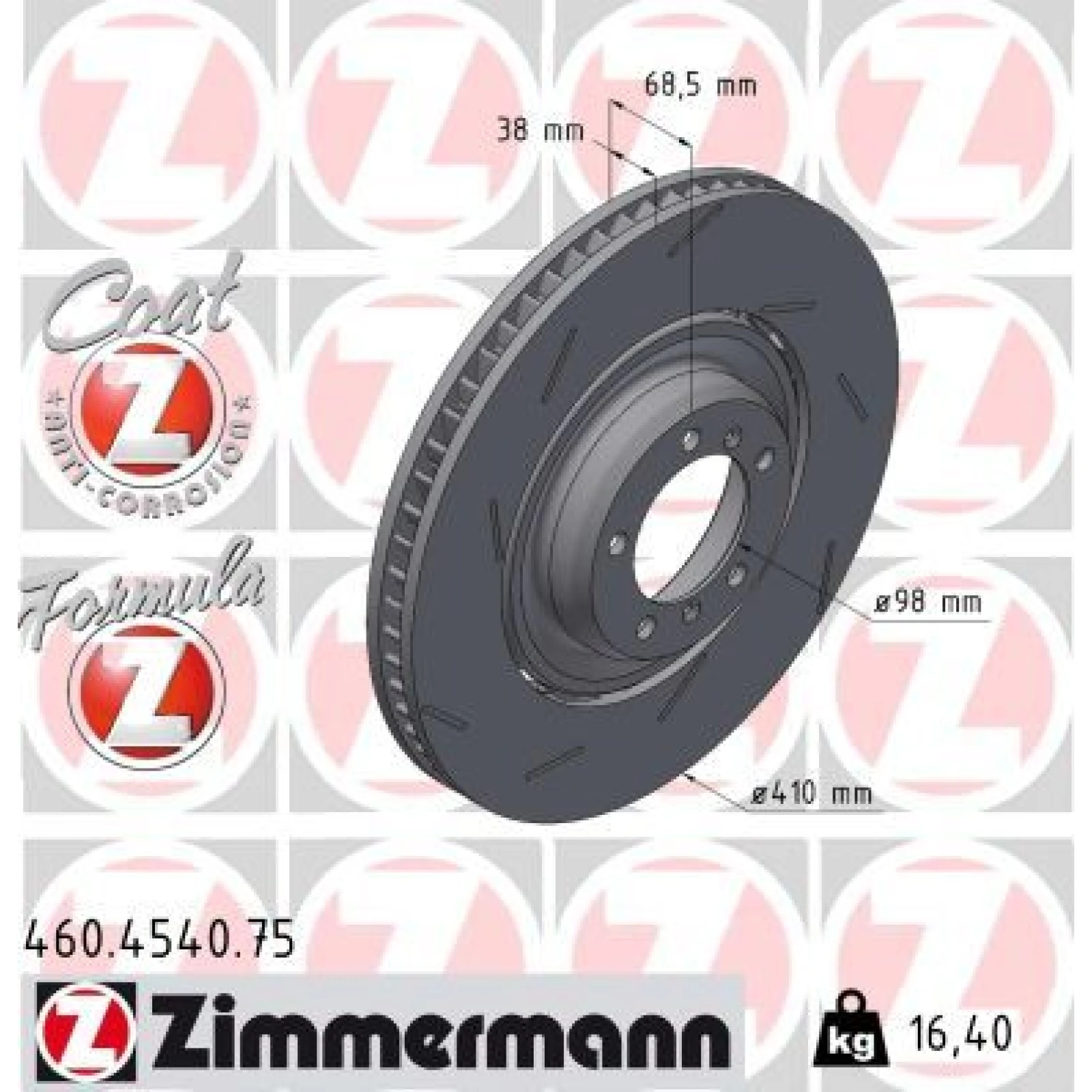 ZIMMERMANN Bremsscheibe 460.4540.75