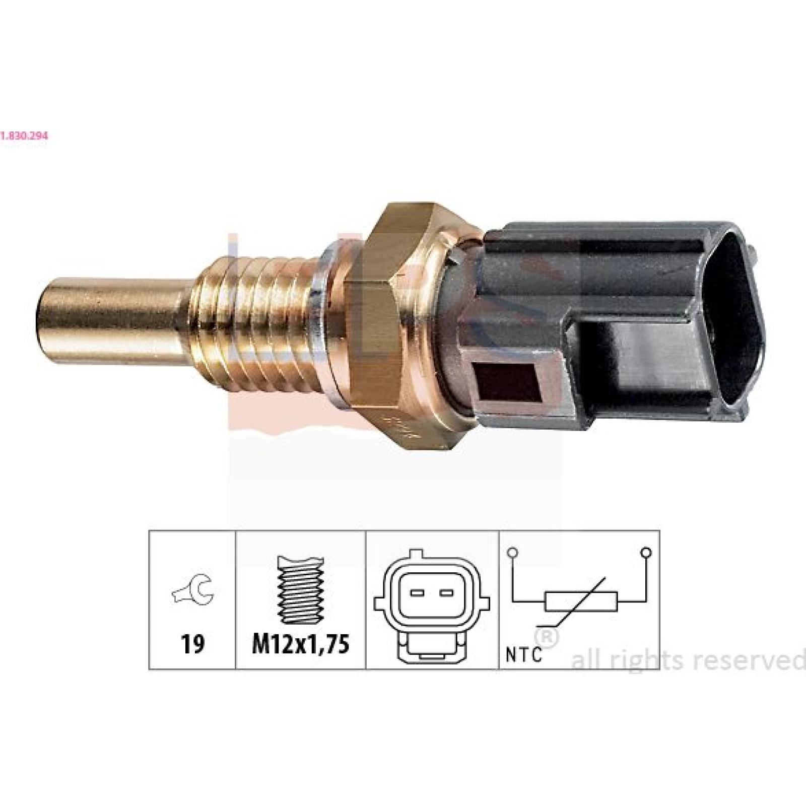 Sensor, Kühlmitteltemperatur 1.830.294