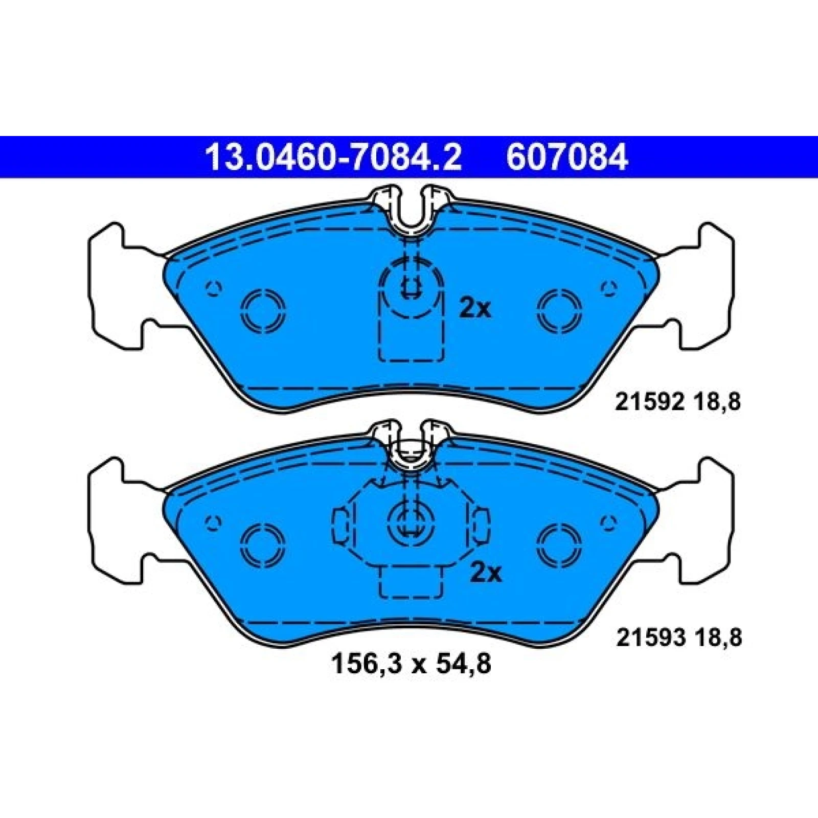 Bremsbelagsatz Db T. Sprinter 208-312 95 13.0460-7084.2