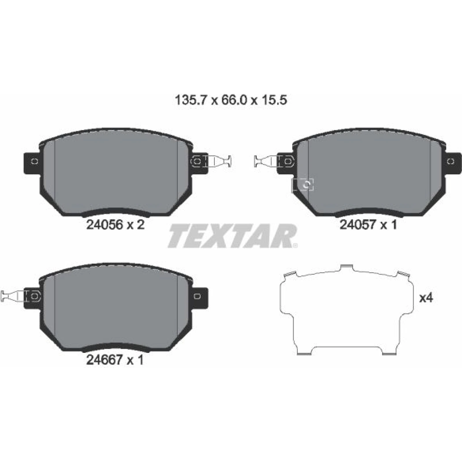 Textar Bremsbelagsatz 2405601