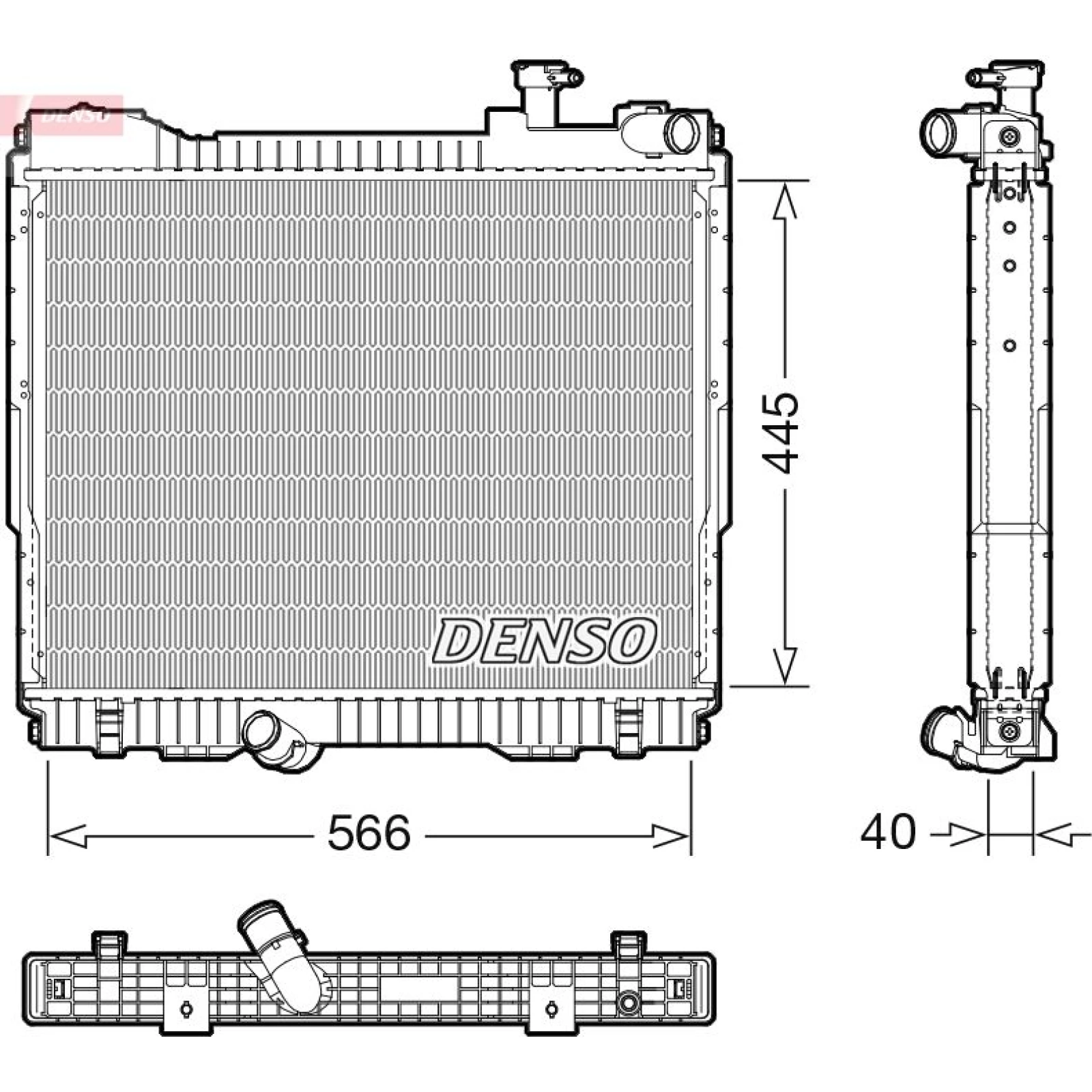 DENSO Kühler, Motorkühlung DRM46074