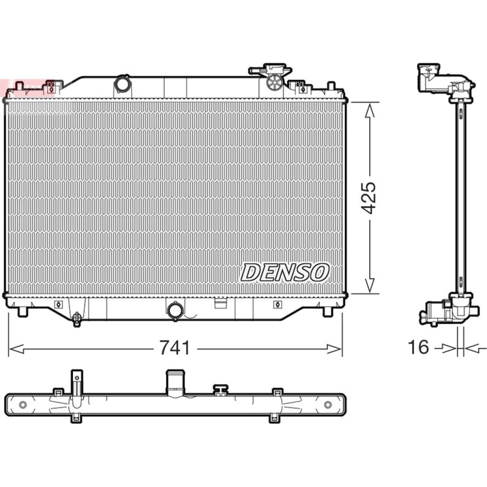 DENSO Kühler, Motorkühlung DRM44053