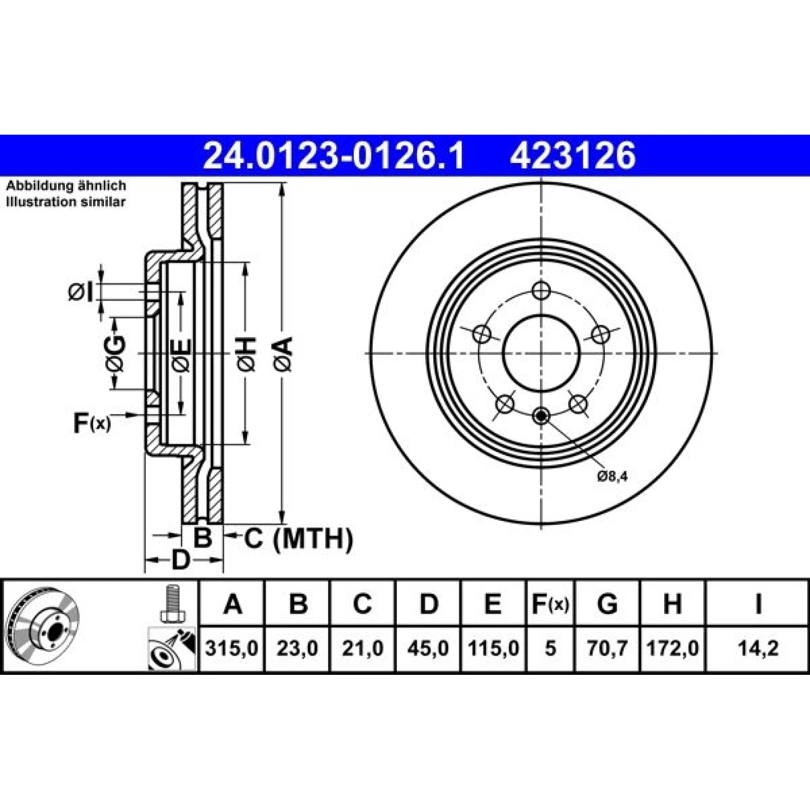 Bremsscheibe 24.0123-0126.1
