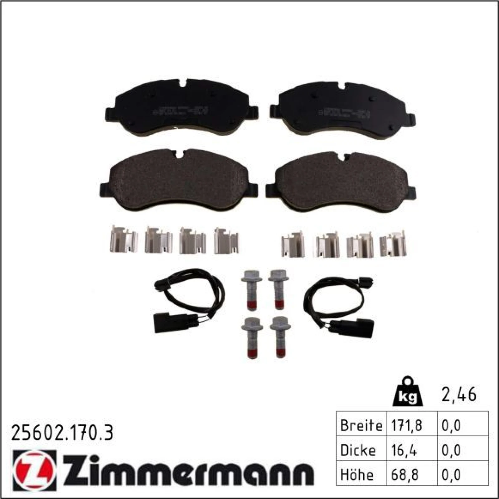 ZIMMERMANN Bremsbeläge 25602.170.3