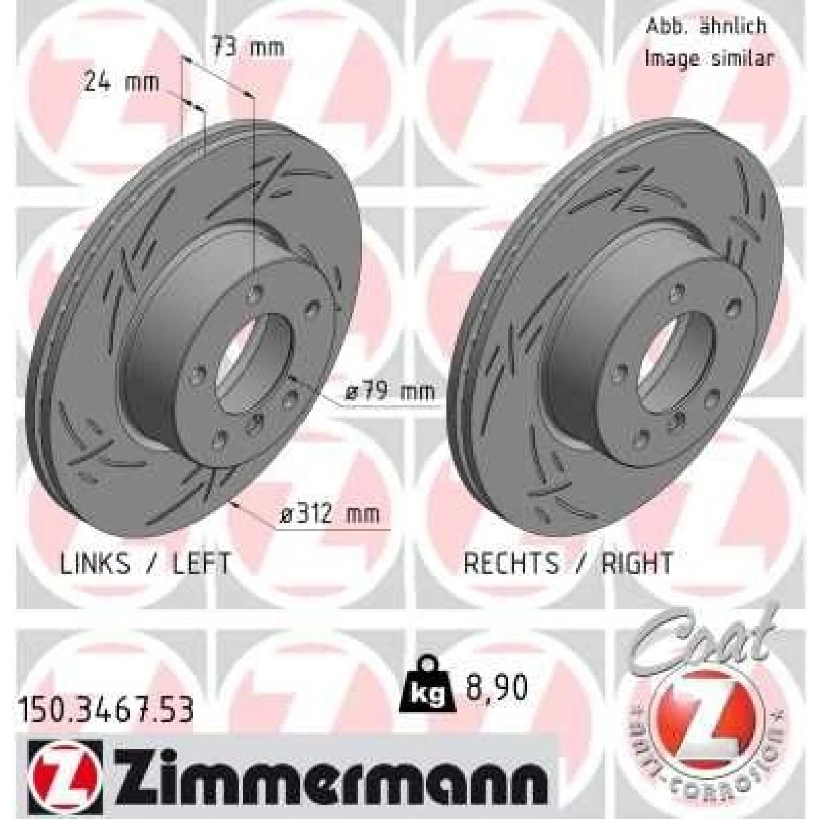 ZIMMERMANN Bremsscheibe 150.3467.53