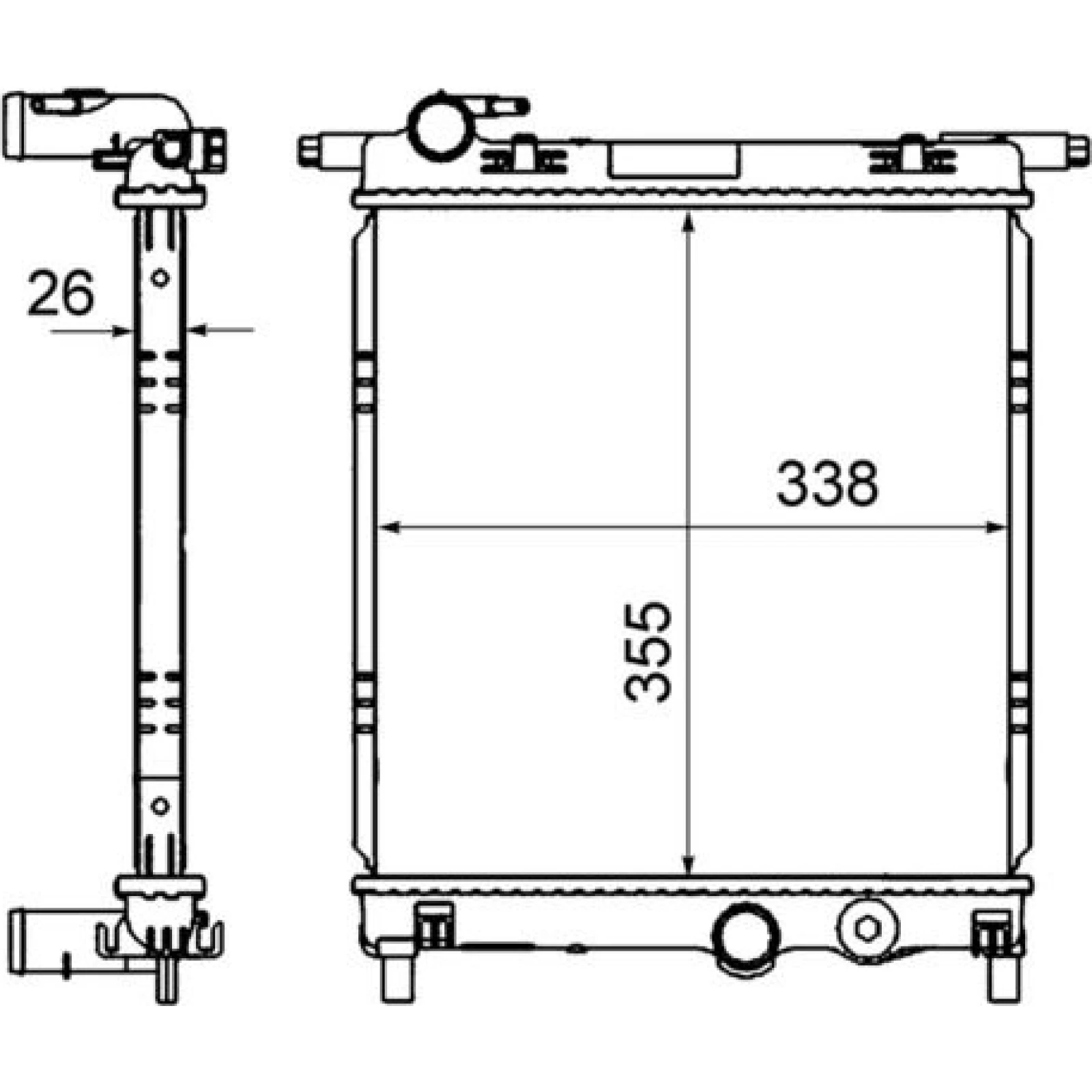 Kühler, Motorkühlung CR 831 000S