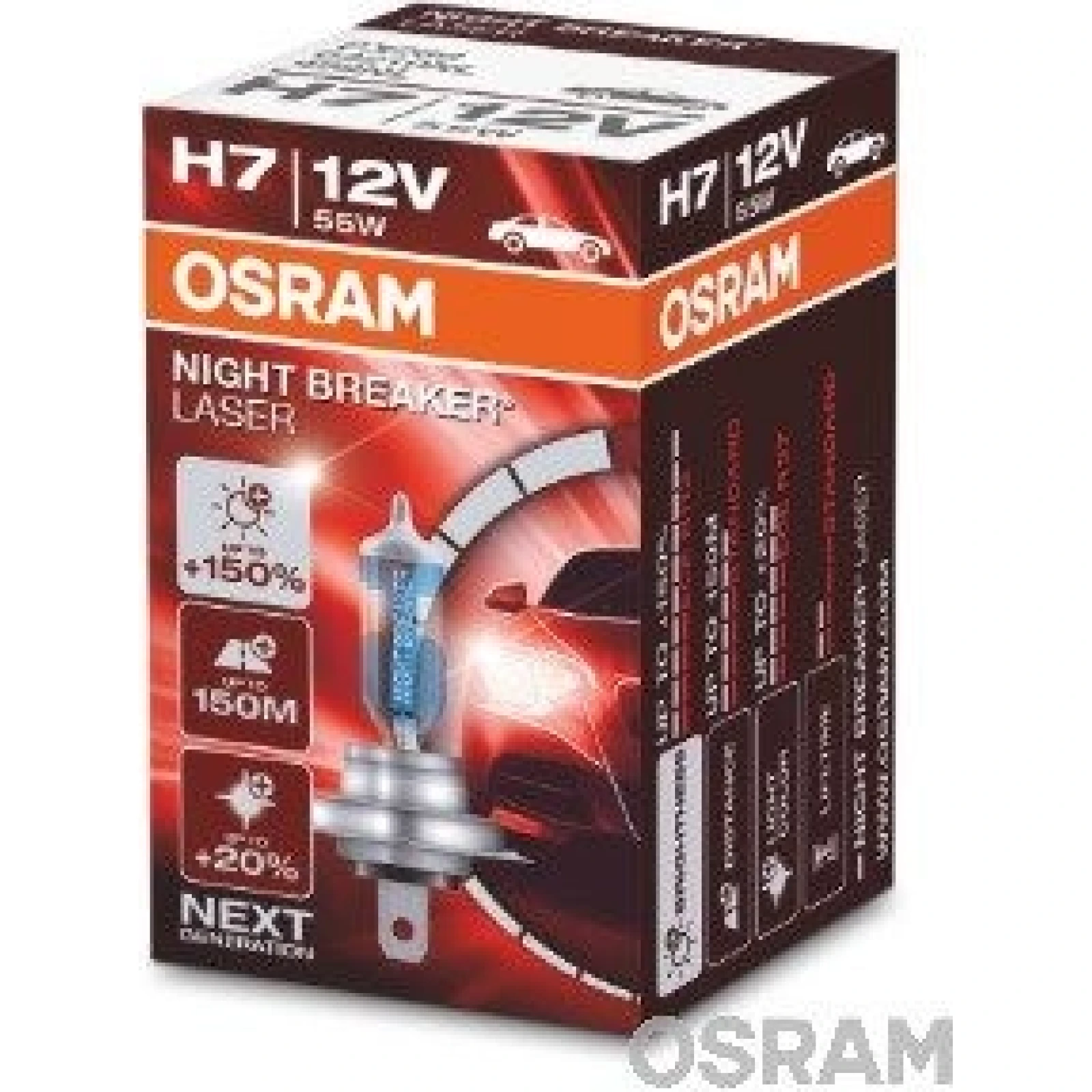H7 12V 55W PX26d NIGHT BREAKER LASER +150% mehr Helligkeit 1 st. OSRAM 64210NL