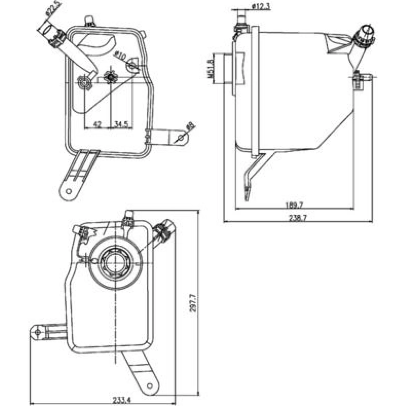 Ausgleichsbehälter, Kühlmittel CRT 205 000S