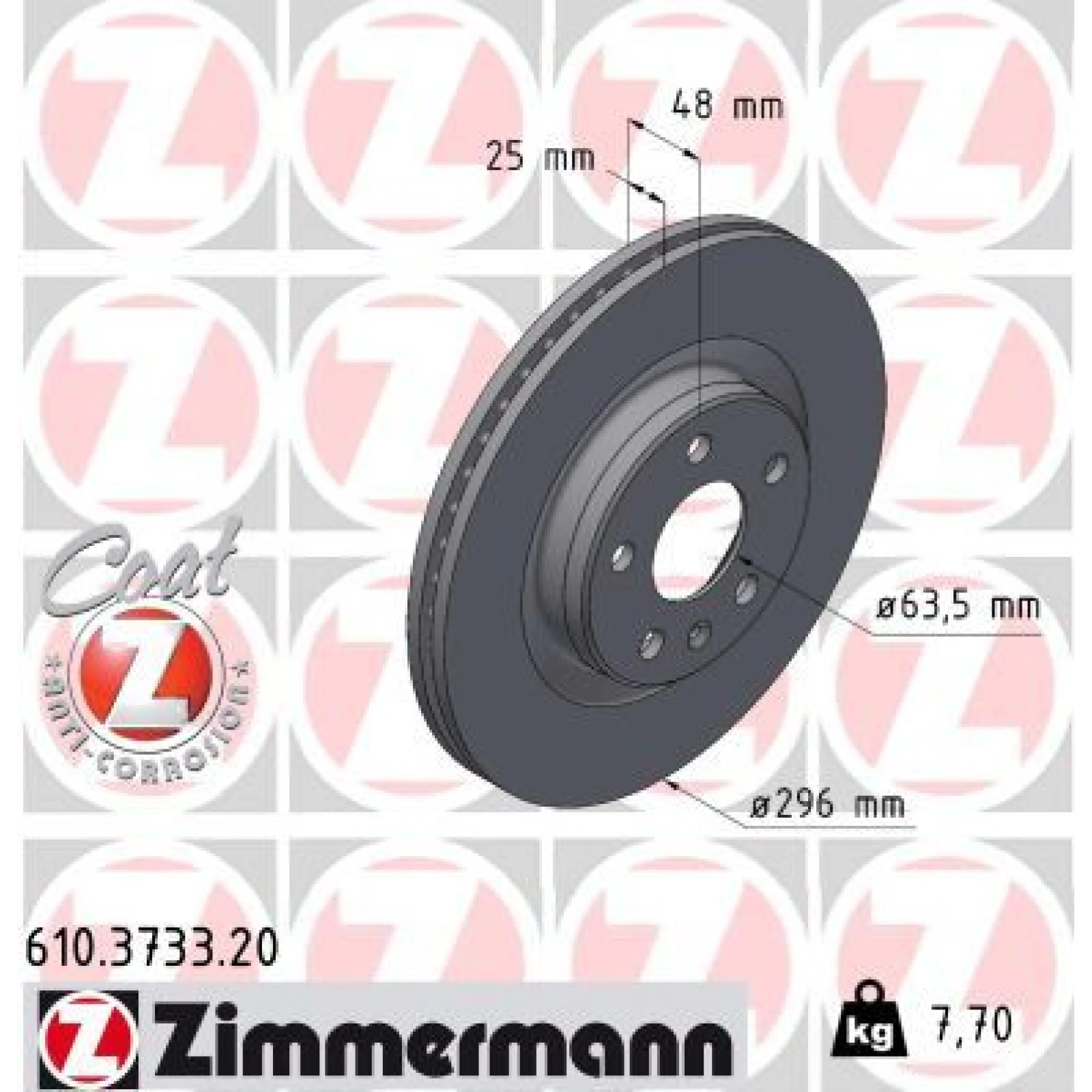ZIMMERMANN Bremsscheibe 610.3733.20