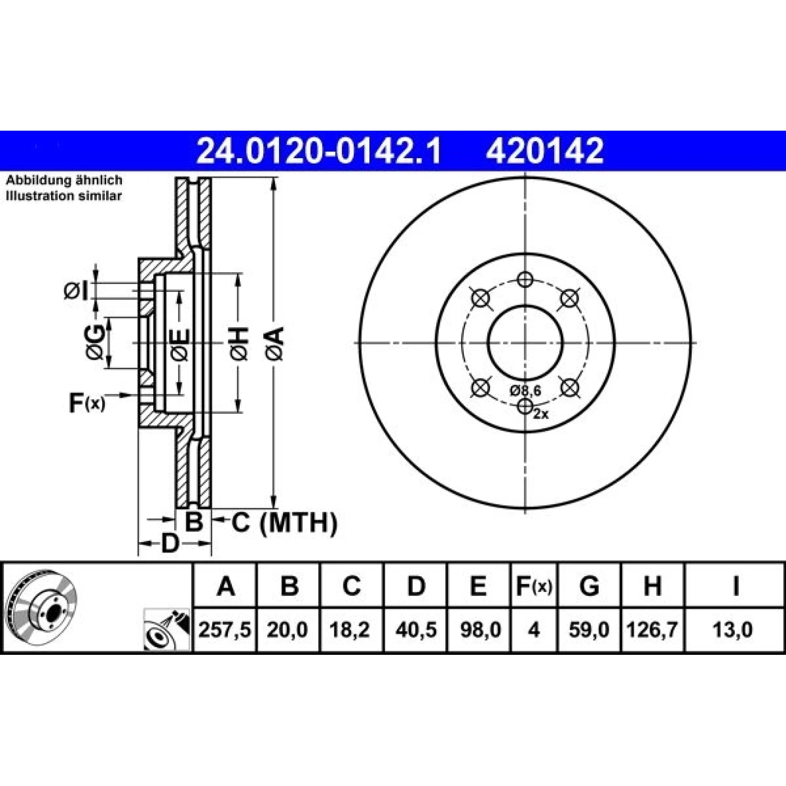 Bremsscheibe 24.0120-0142.1