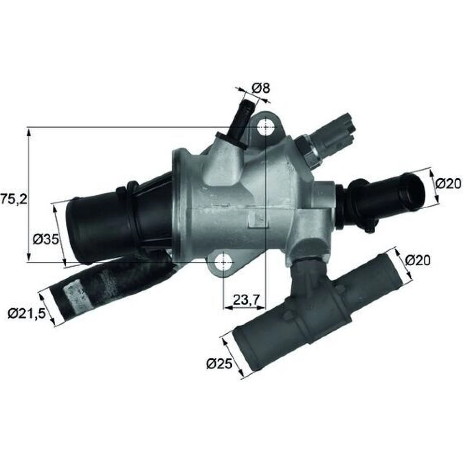 Integralthermostat TI 166 88