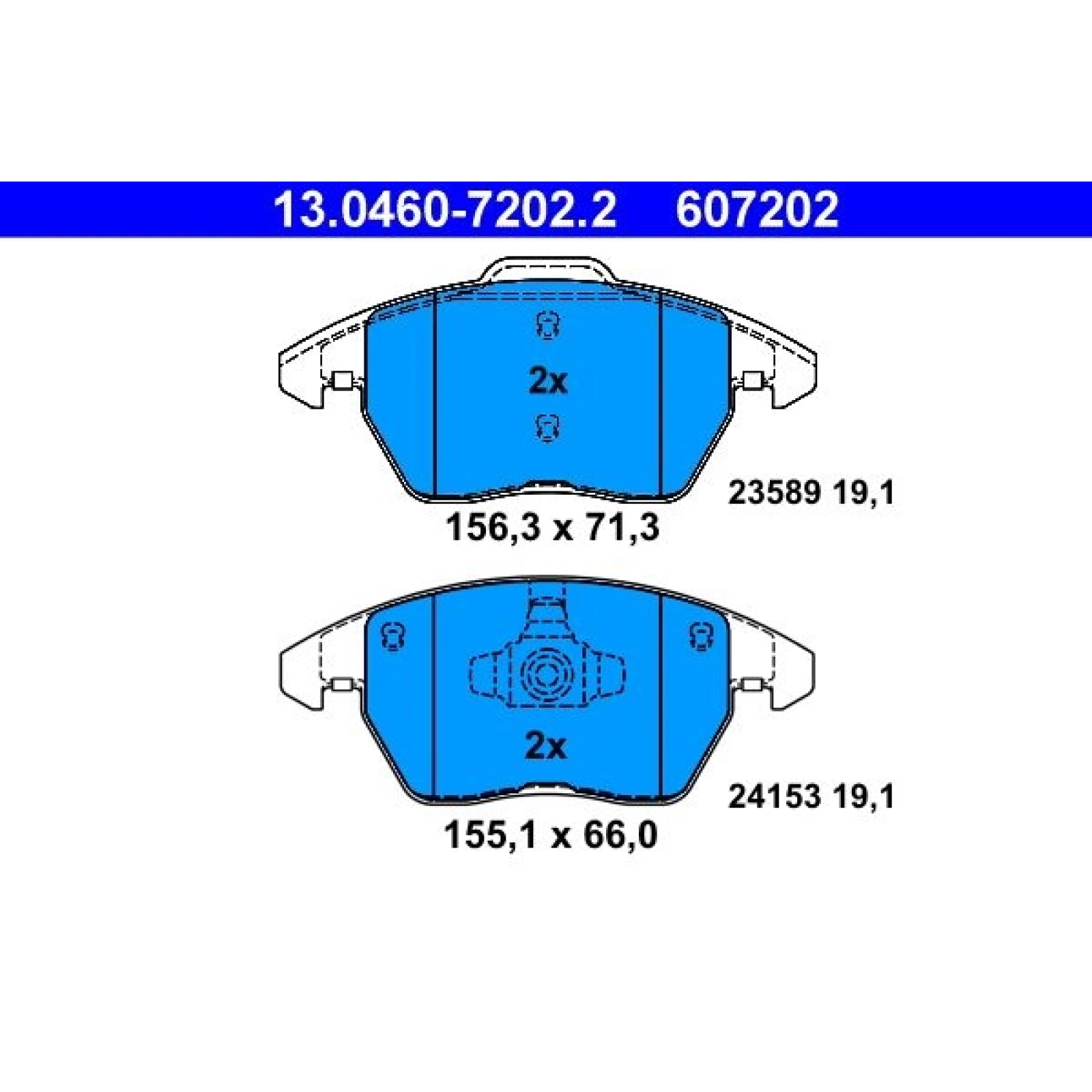 Bremsbelagsatz Peugeot P. 207/208/3008/307/308 1,0-2,0 03 13.0460-7202.2