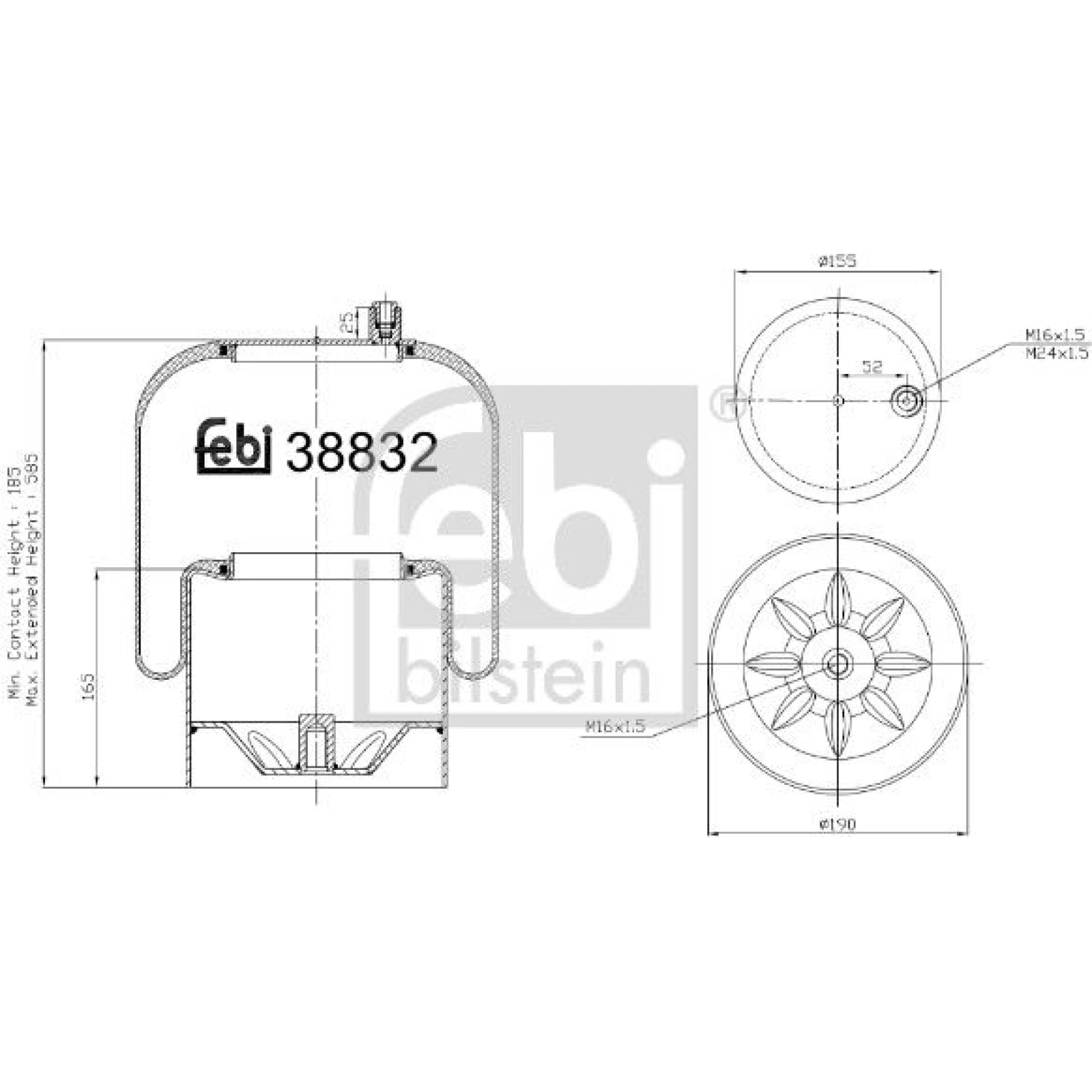 FEBI BILSTEIN Luftfeder 38832