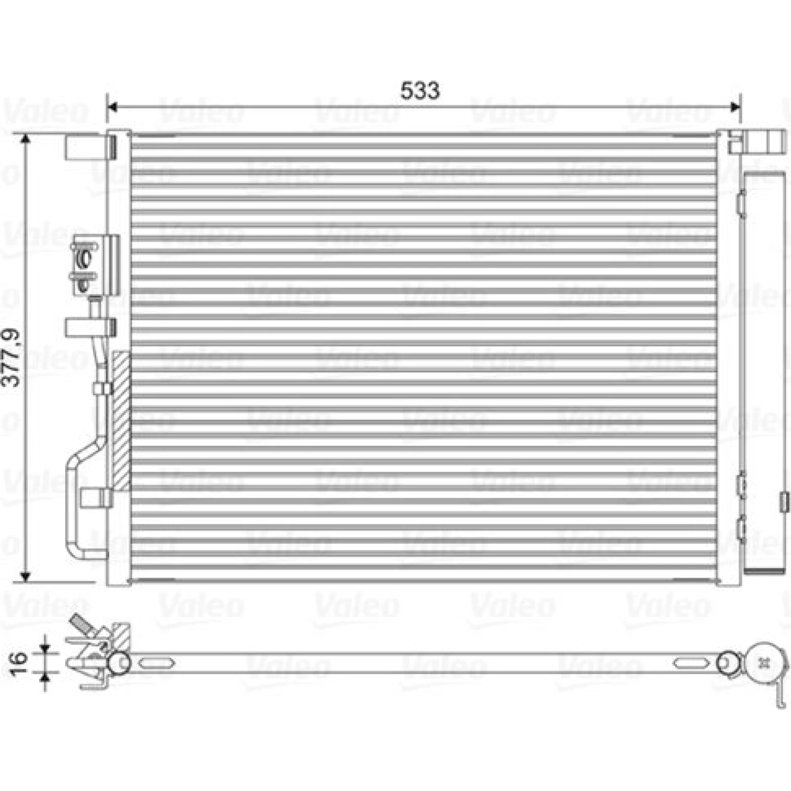 KONDENSATOR, KLIMAANLAGE VAL822612