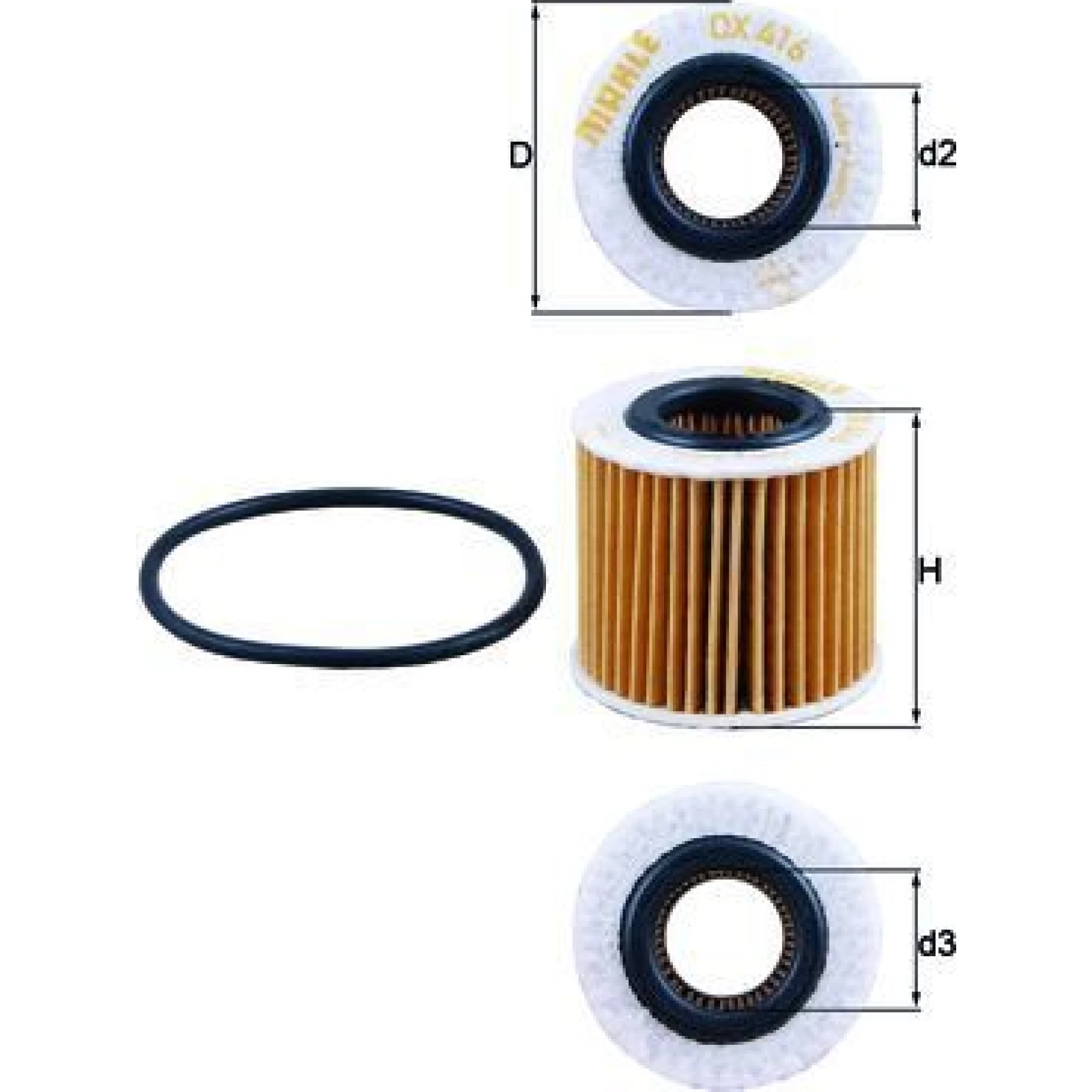 MAHLE Ölfilter OX 416D1