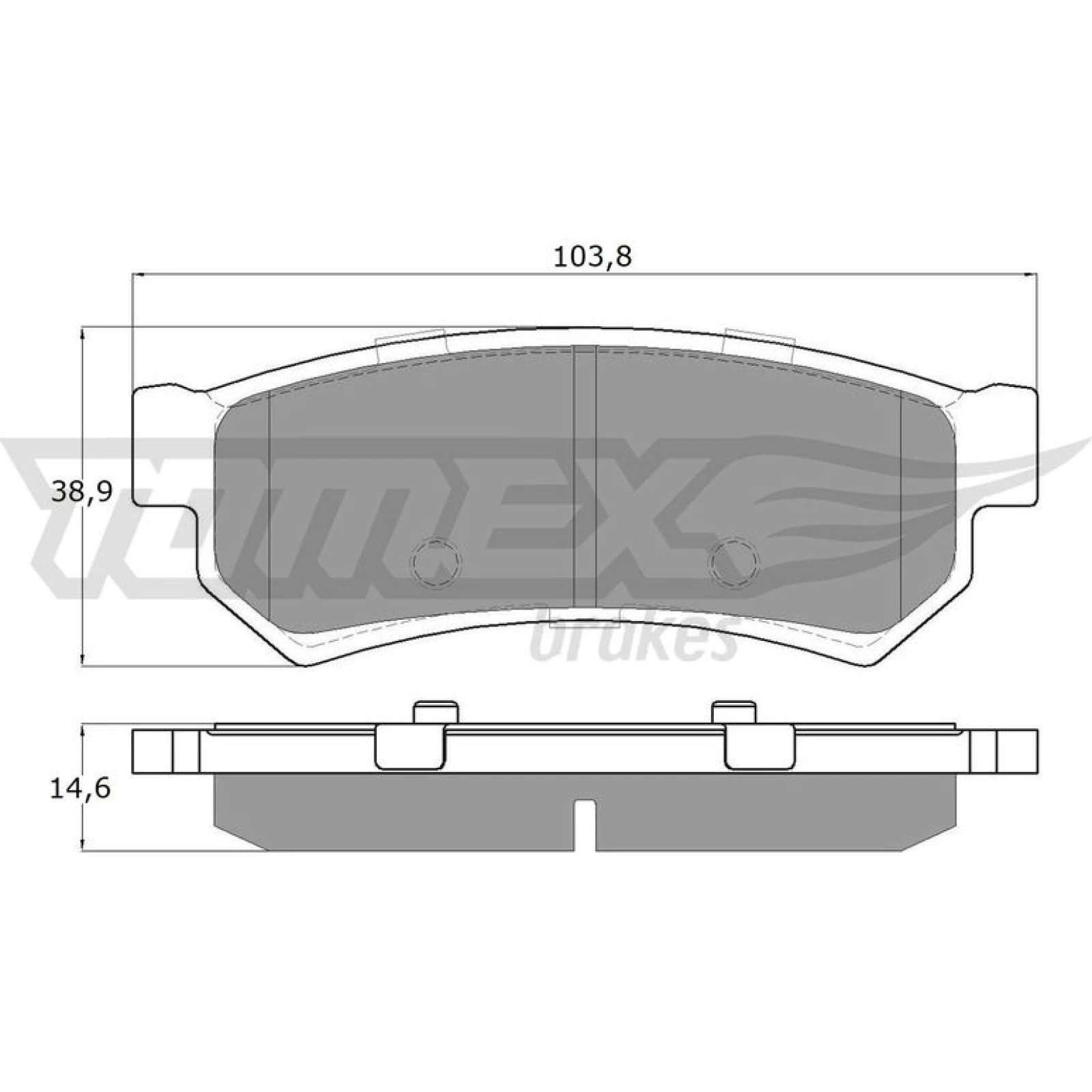 TOMEX brakes Bremsbelagsatz, Scheibenbremse TX 16-77