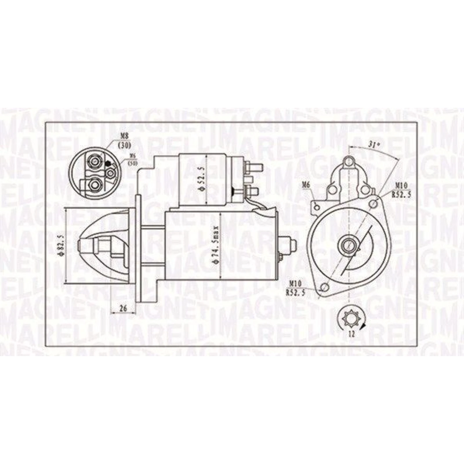 MAGNETI MARELLI Anlasser 063721410010