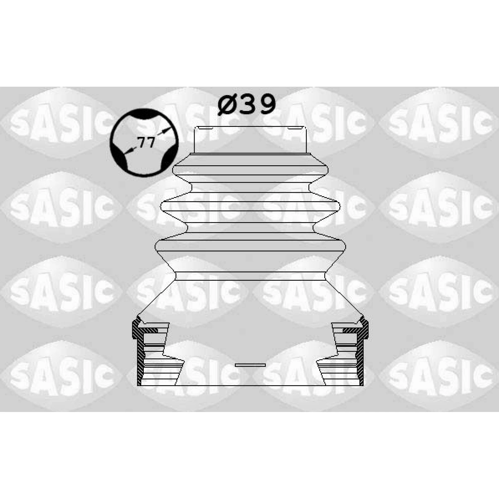 Faltenbalg, Antriebswelle Citroen Int. 2.0Hdi/3.0 39X77 1900002