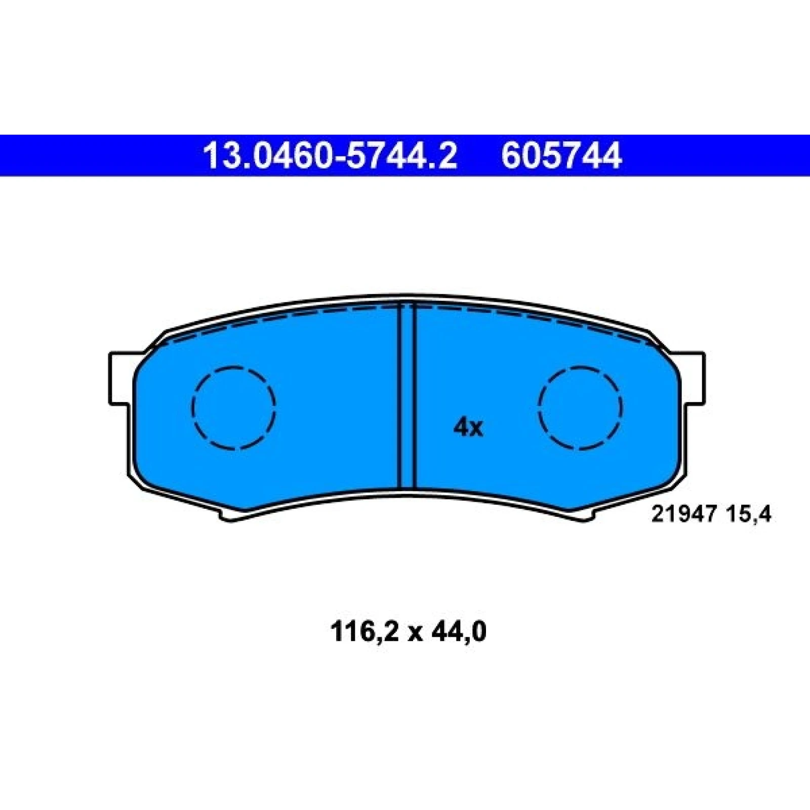 Bremsbelagsatz Toyota T. Land Cruiser 90 13.0460-5744.2