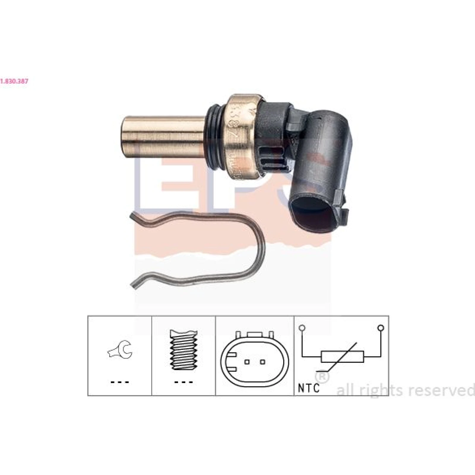 Sensor, Kühlmitteltemperatur 1.830.387