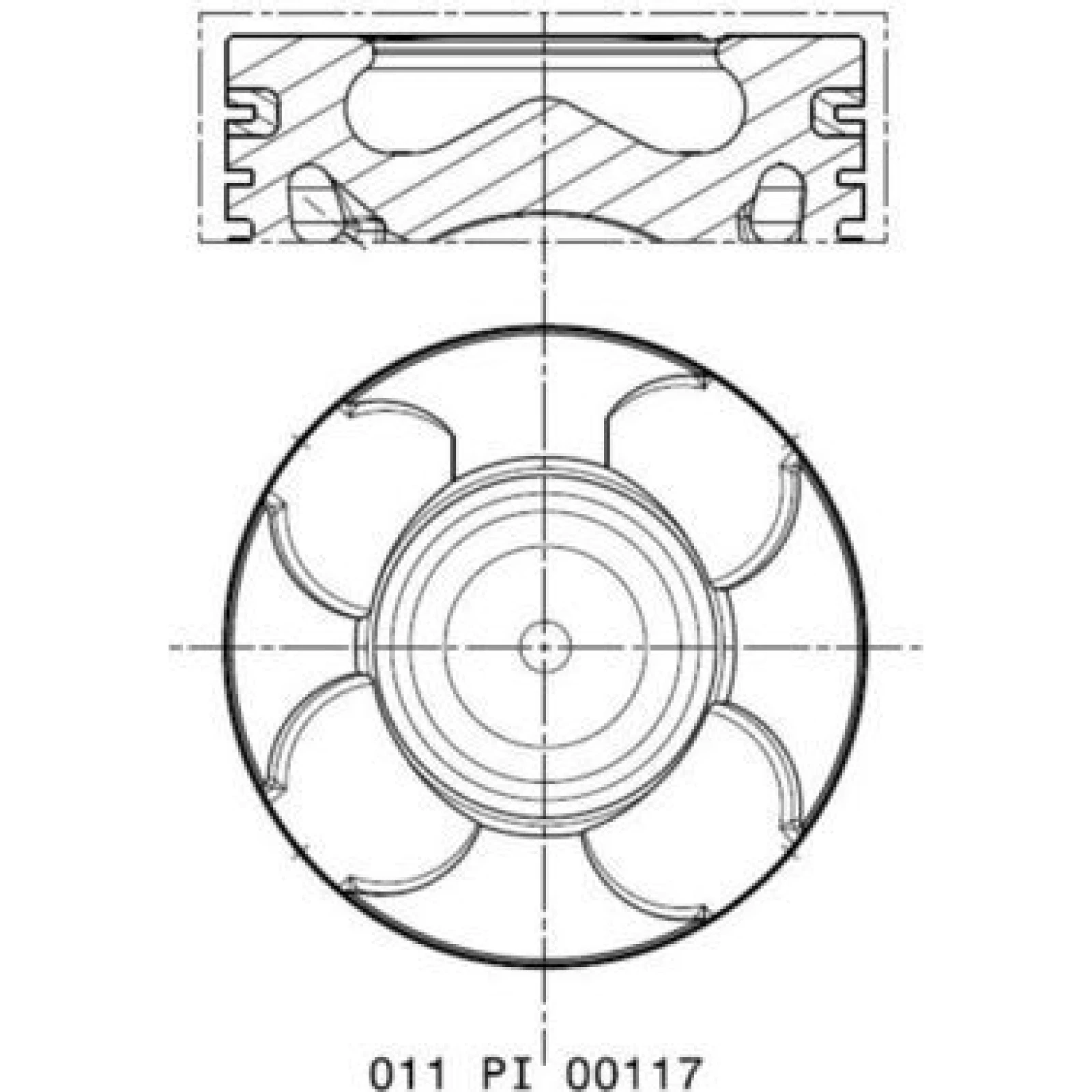 MAHLE Kolben 011 PI 00117 000