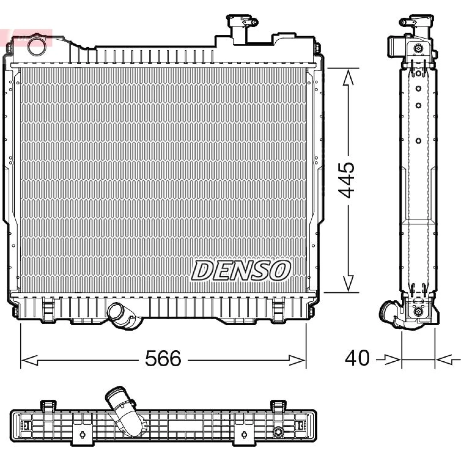 DENSO Kühler, Motorkühlung DRM23119