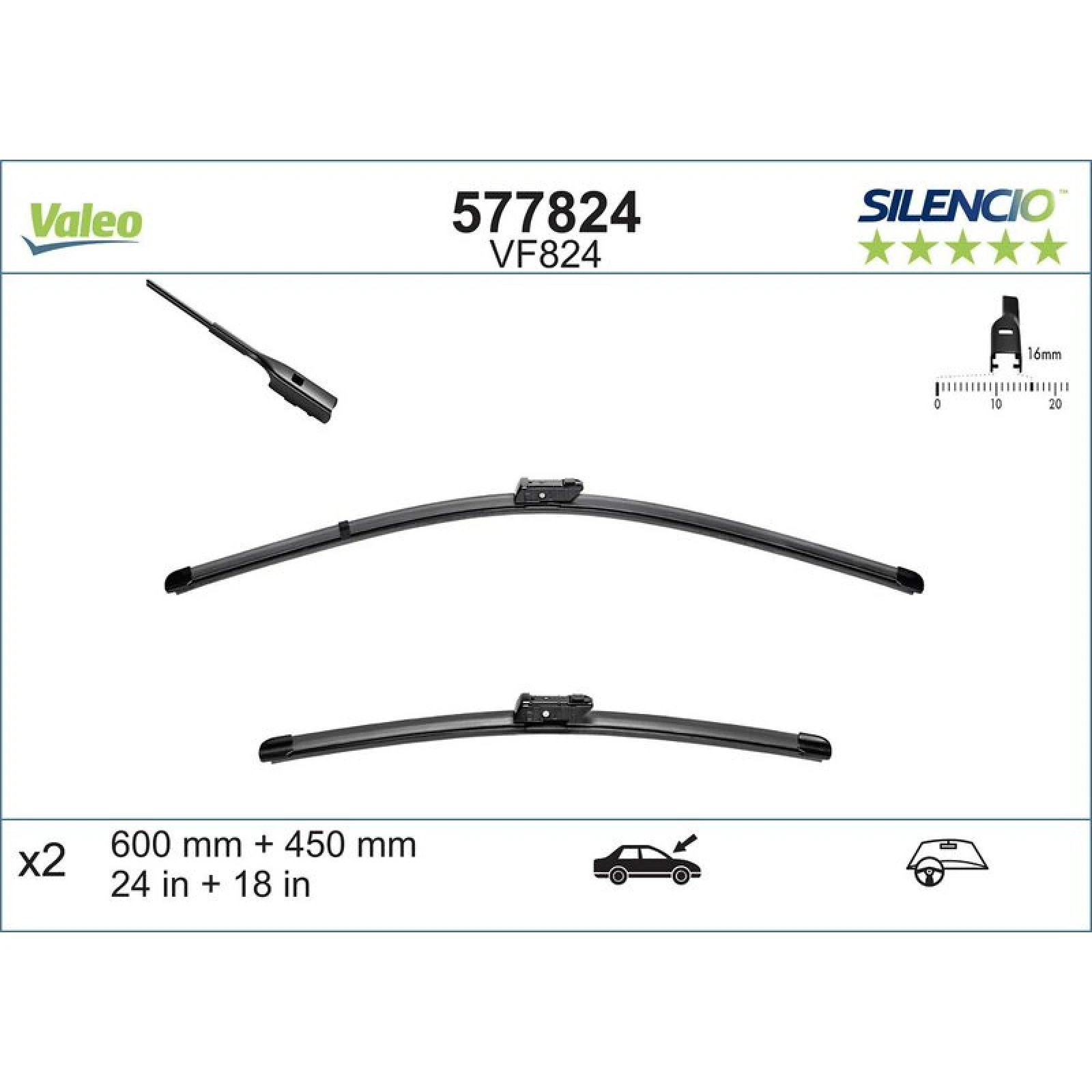 VM824 VALEO Silencio X.TRM Wischer 577824