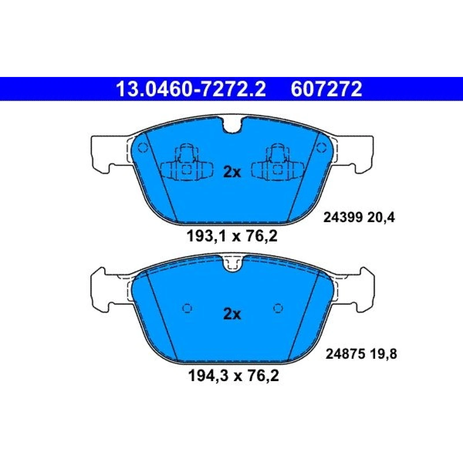 Bremsbelagsatz Volvo P. Xc60/Xc90 06 13.0460-7272.2