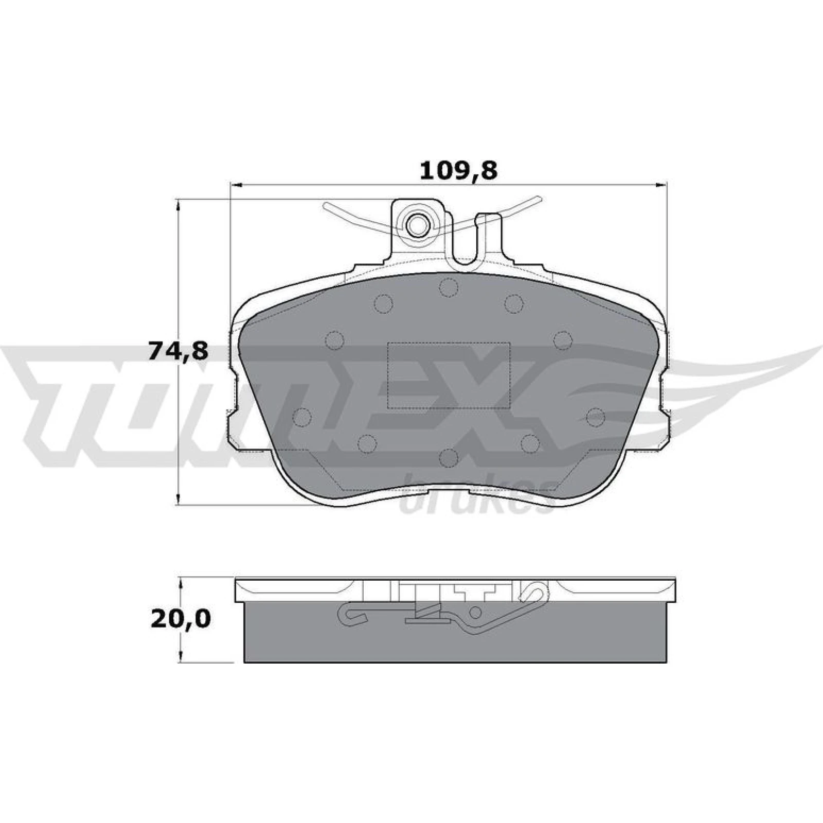 TOMEX brakes Bremsbelagsatz, Scheibenbremse TX 11-46