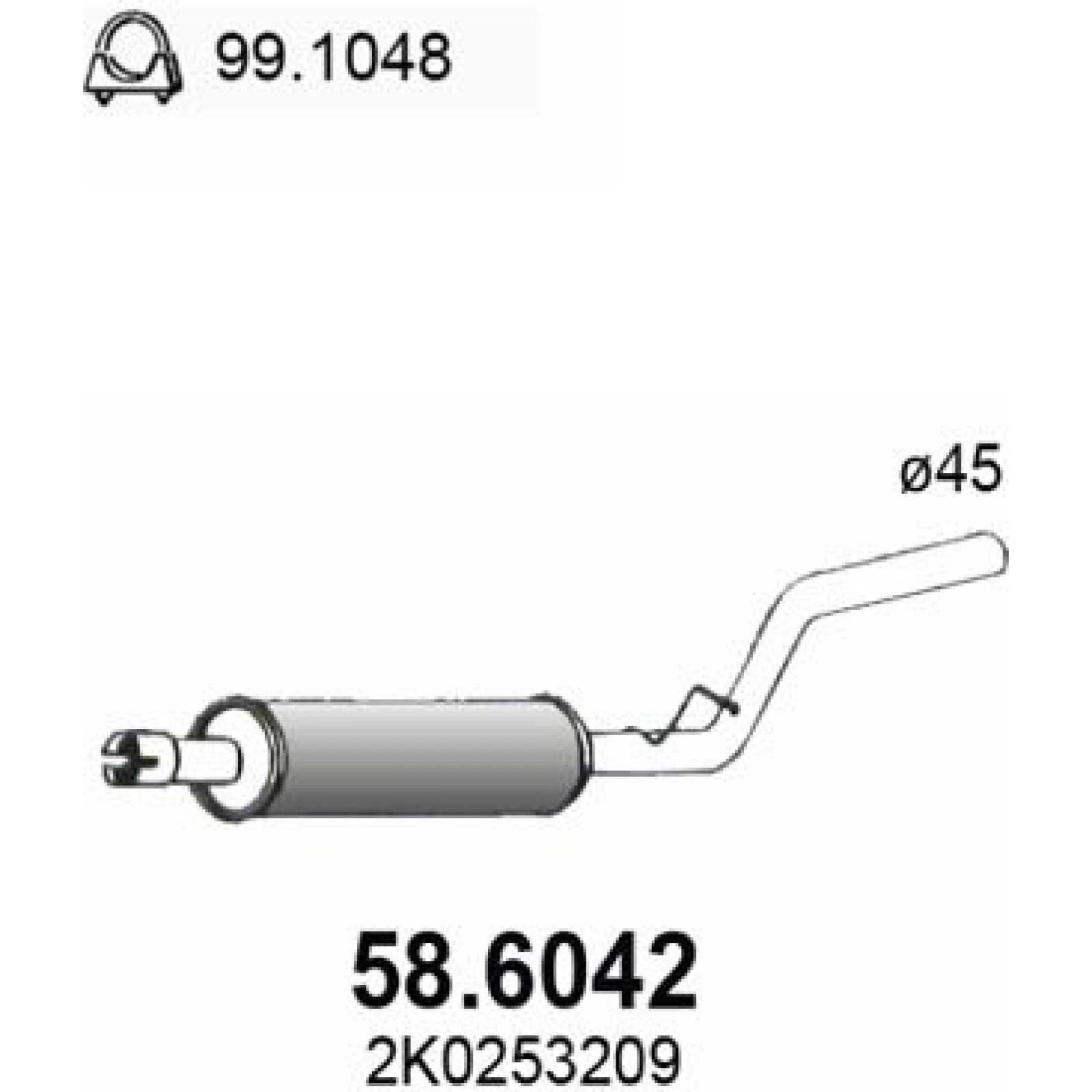Mittelschalldämpfer 58.6042
