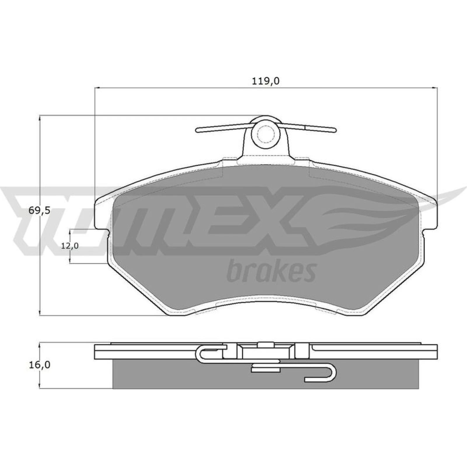 TOMEX brakes Bremsbelagsatz, Scheibenbremse TX 10-63
