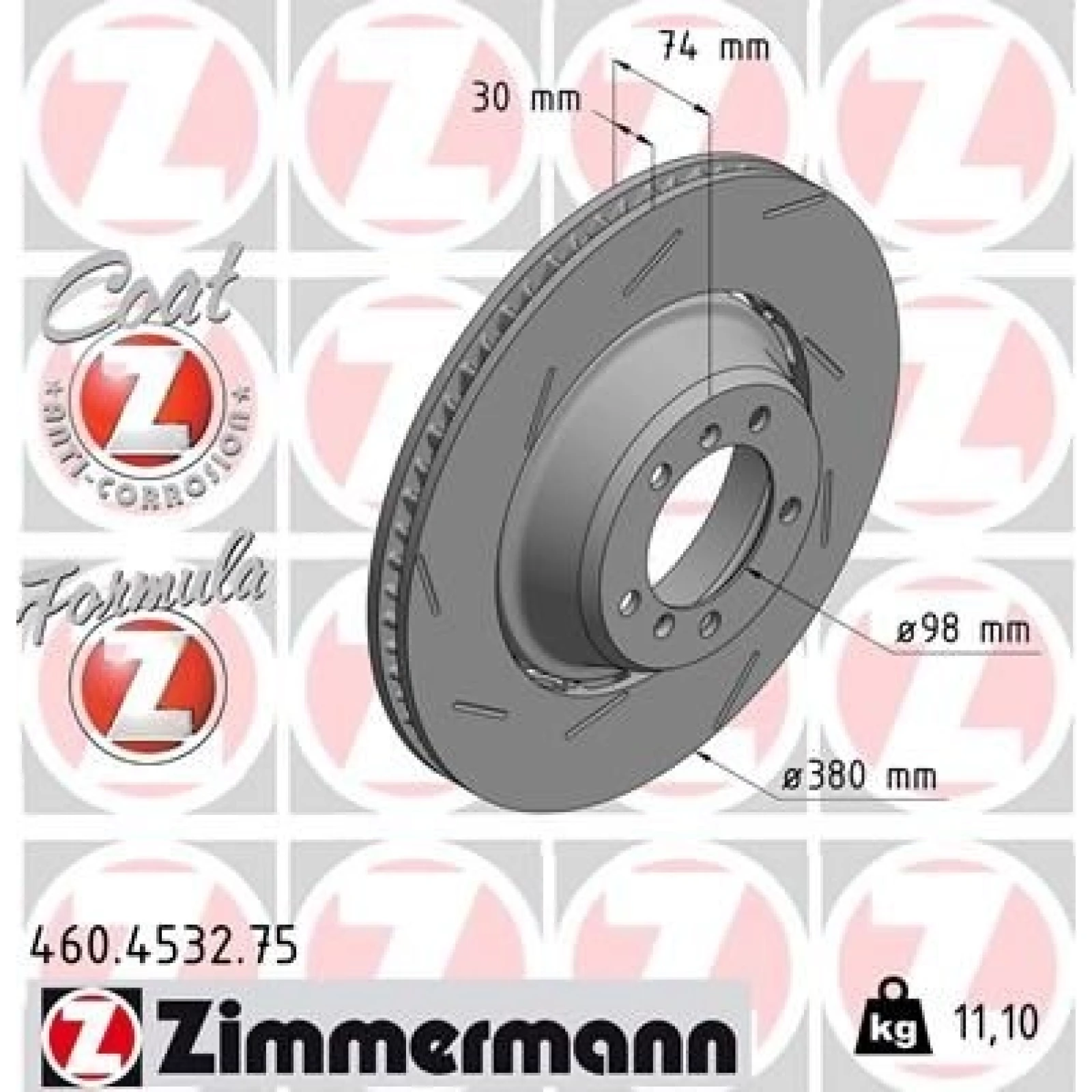 ZIMMERMANN Bremsscheibe 460.4532.75