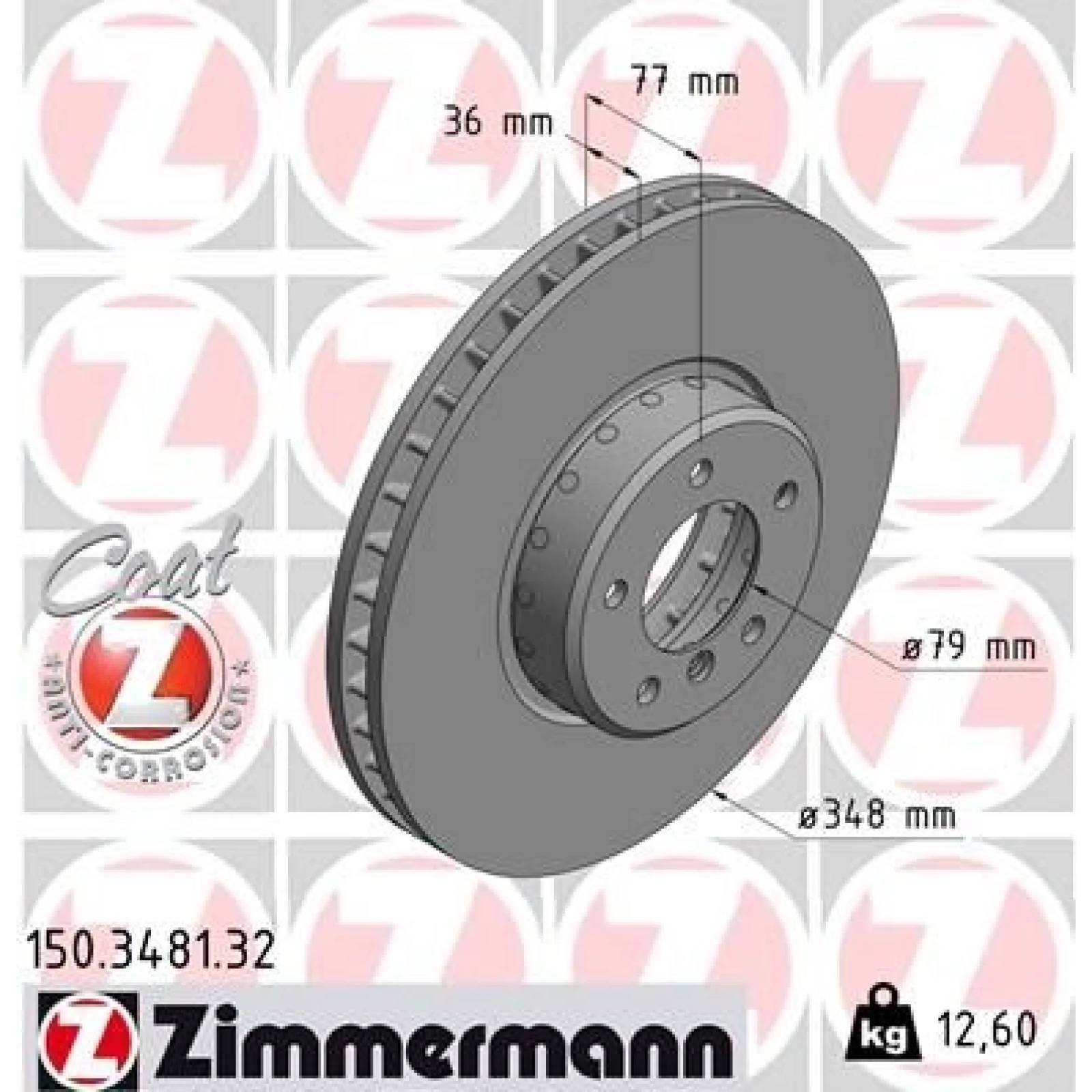 ZIMMERMANN Bremsscheibe 150.3481.32