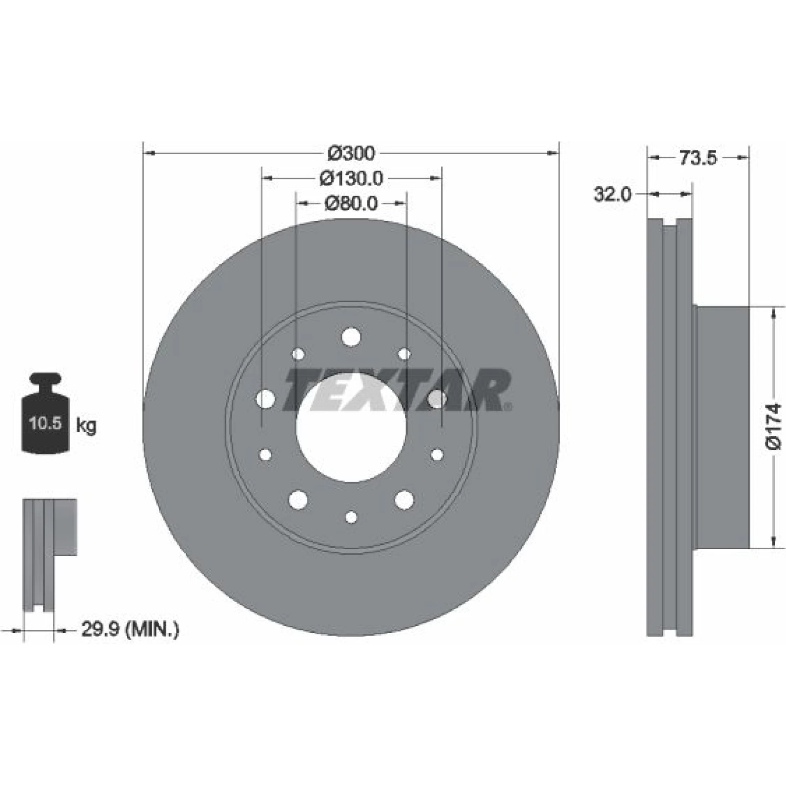 Textar Bremsscheibe Fiat P.Ducato 06 92157303