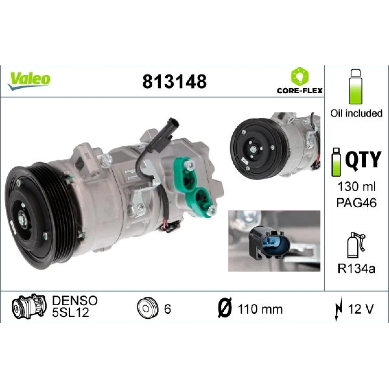 VALEO Kompressor, Klimaanlage 813148