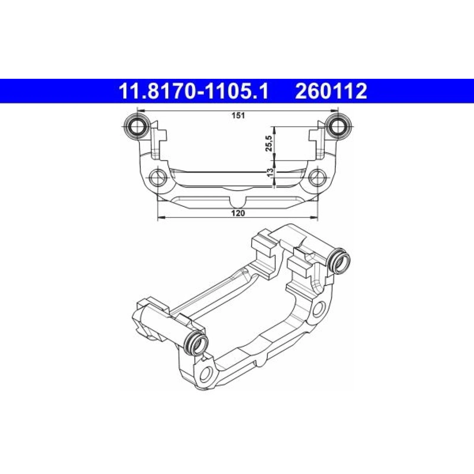 Halter, Bremssattel 11.8170-1105.1
