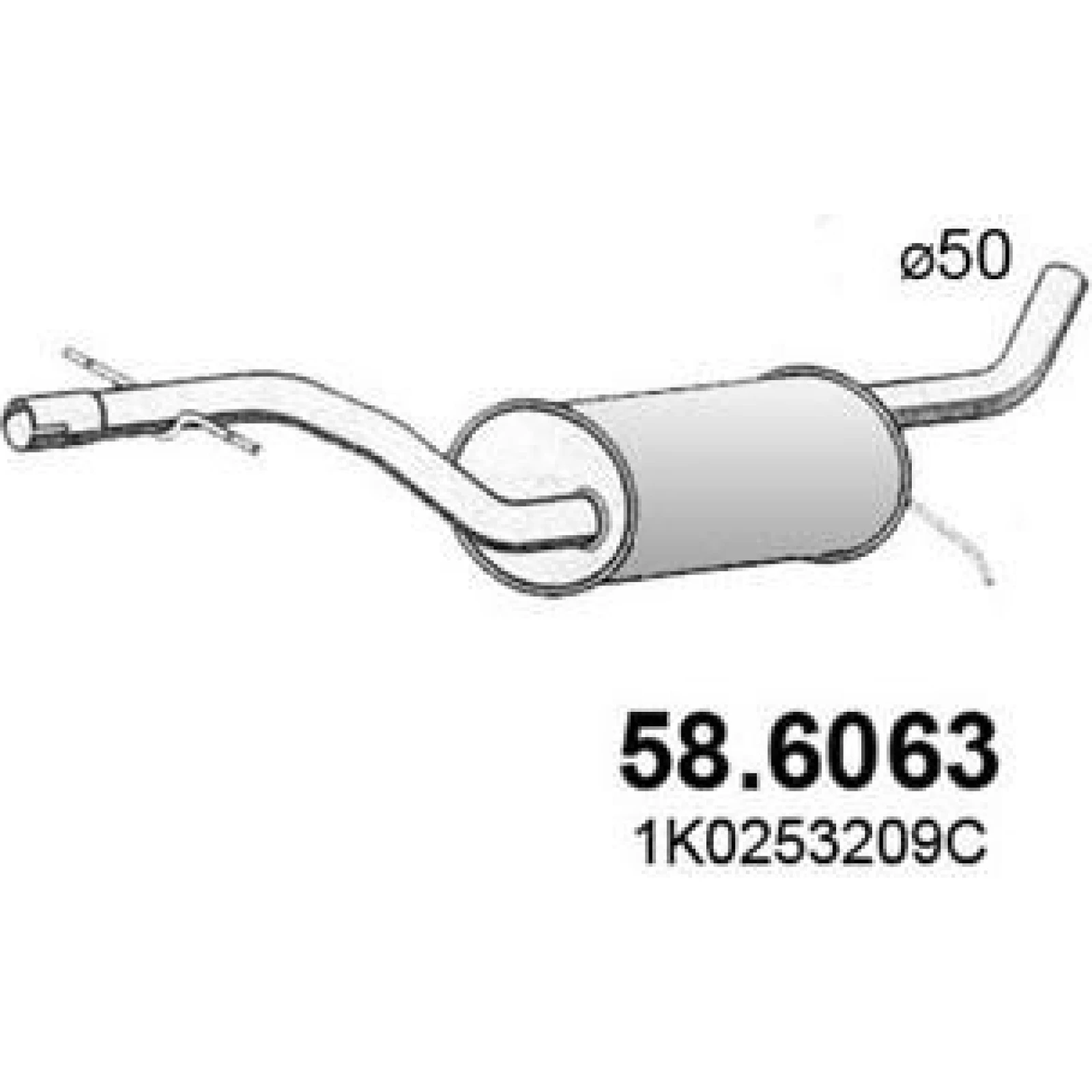 Mittelschalldämpfer 58.6063