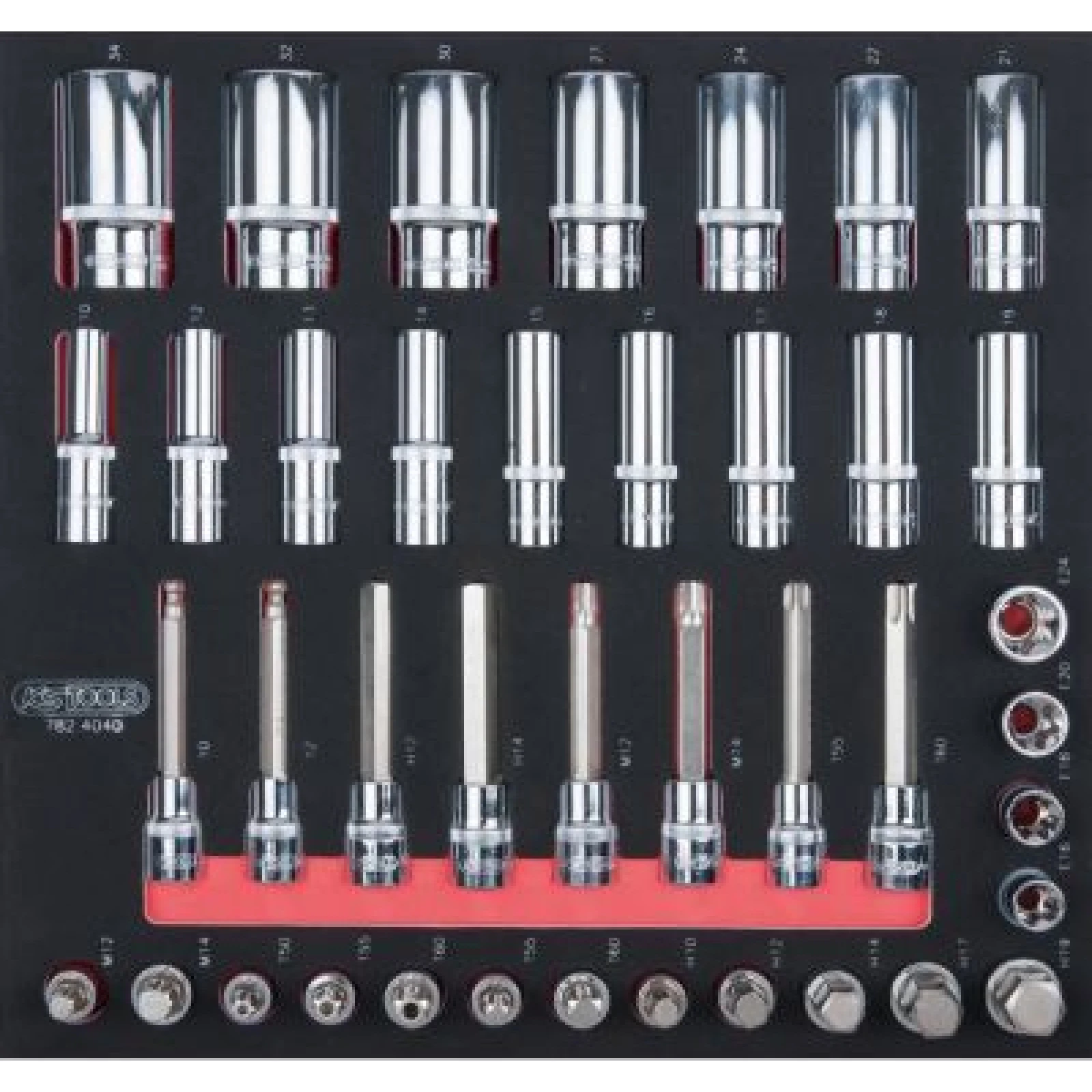KS TOOLS Steckschlüsselsatz 1/2 CHROMEplus SCS, 40-teilig, im Systemeinsatz 2/3 782.4040