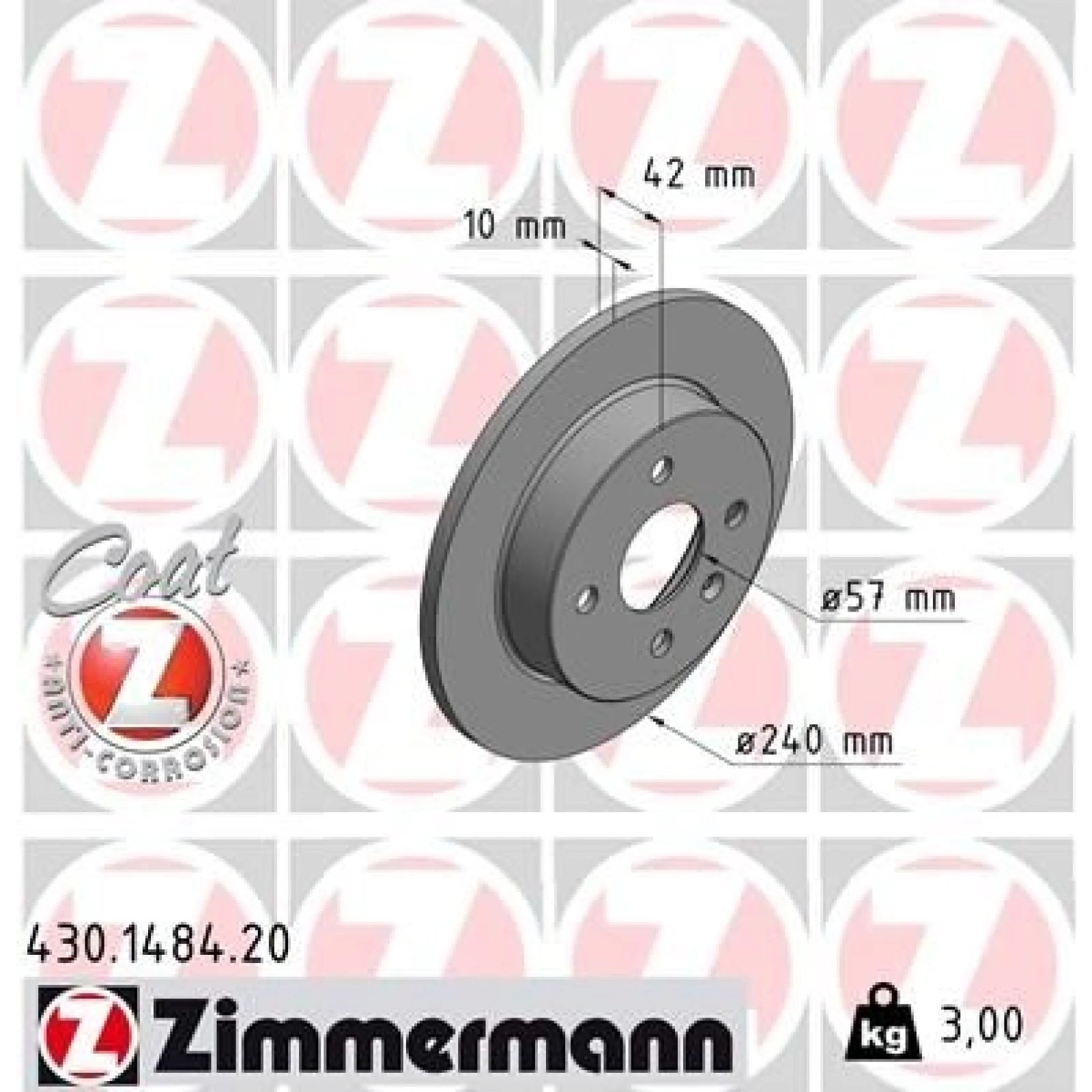 ZIMMERMANN Bremsscheibe 430.1484.20
